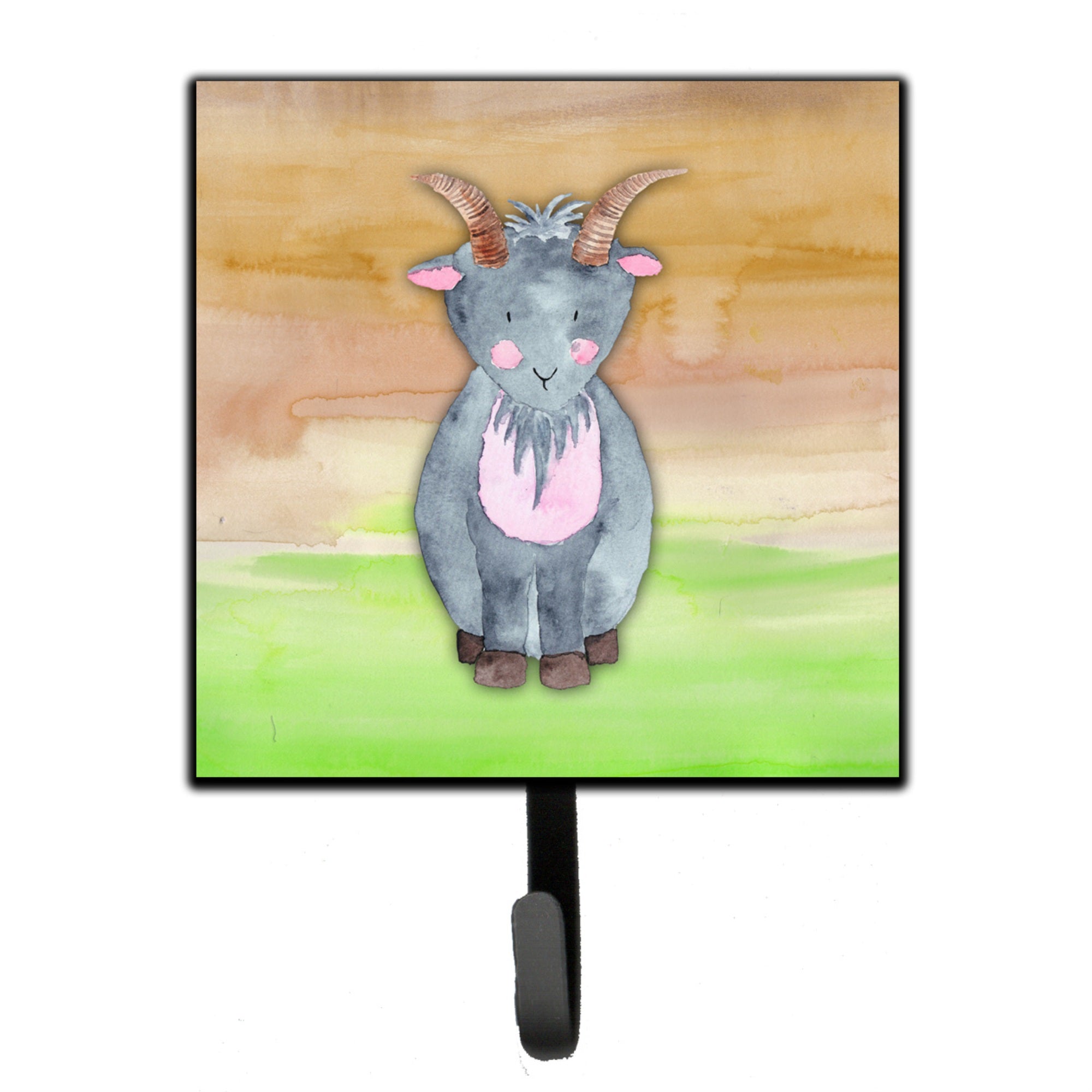 Caroline'S Treasures Goat Watercolor Wall Hook, Small, Multicolor