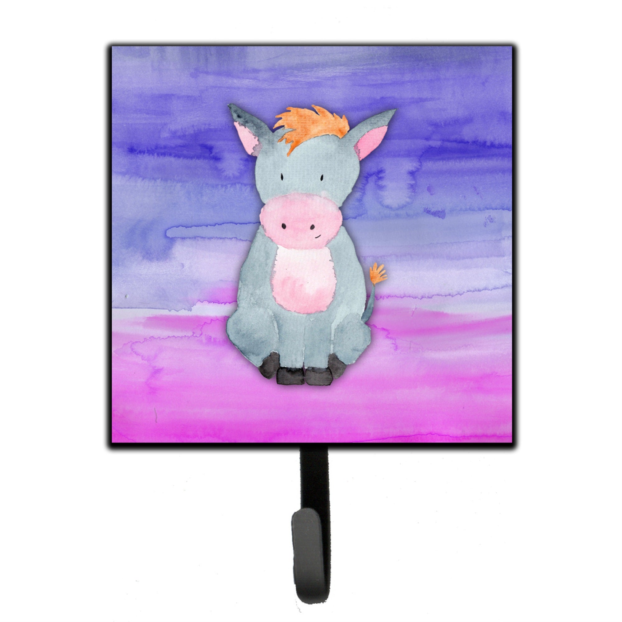 Caroline'S Treasures Donkey Watercolor Wall Hook, Small, Multicolor