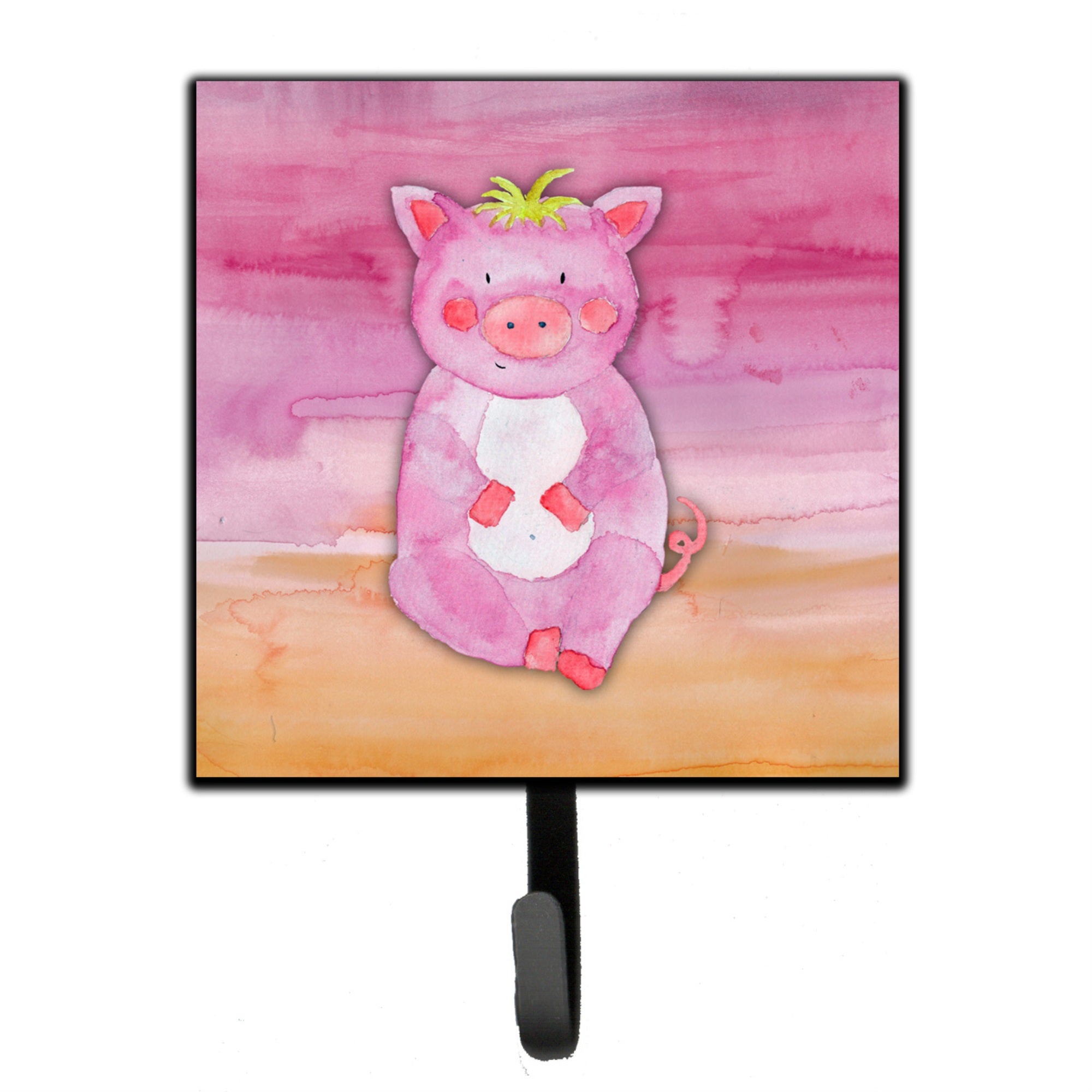Caroline'S Treasures Pig Watercolor Wall Hook, Small, Multicolor