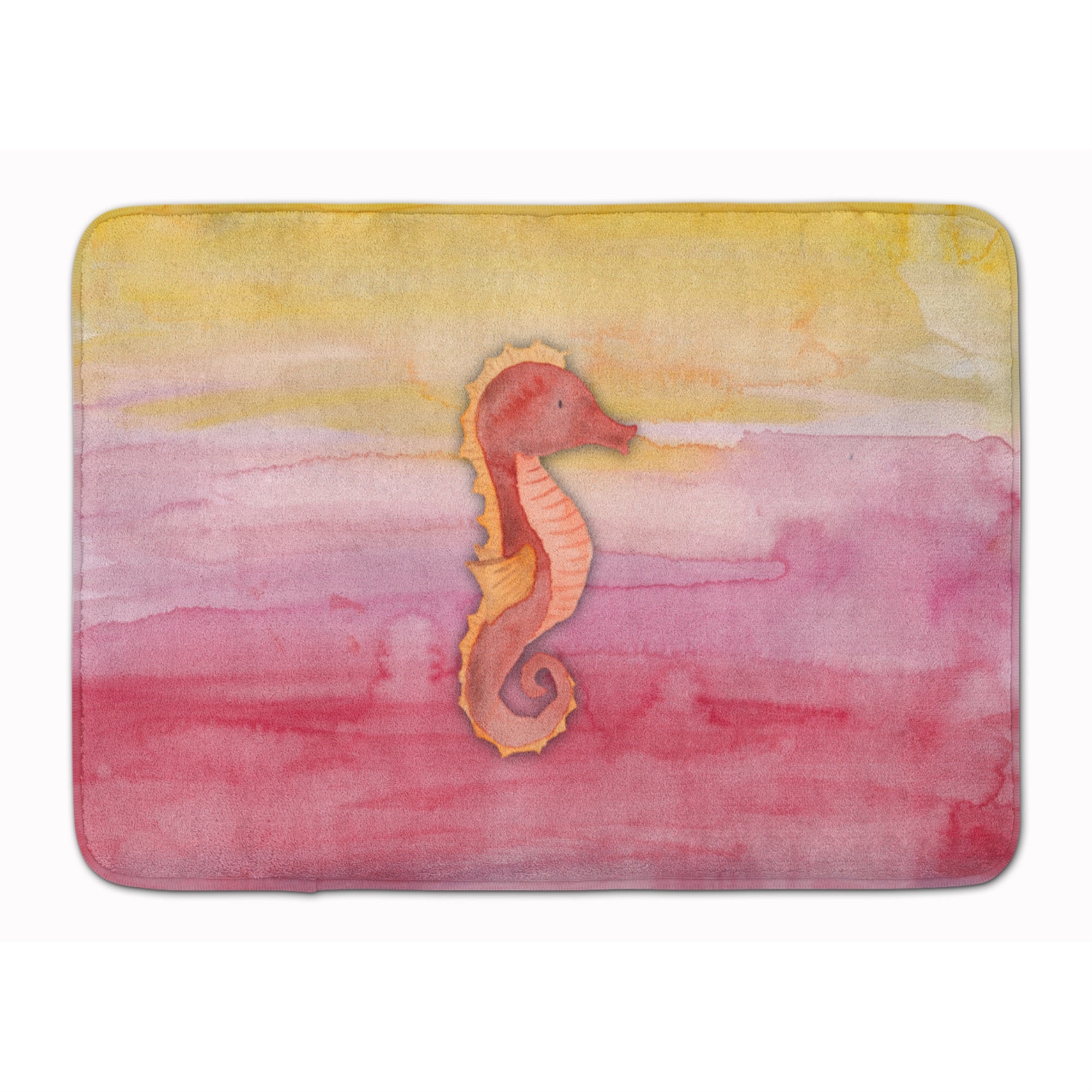 Caroline'S Treasures Seahorse Watercolor Floor Mat, 19 X 27, Multicolor