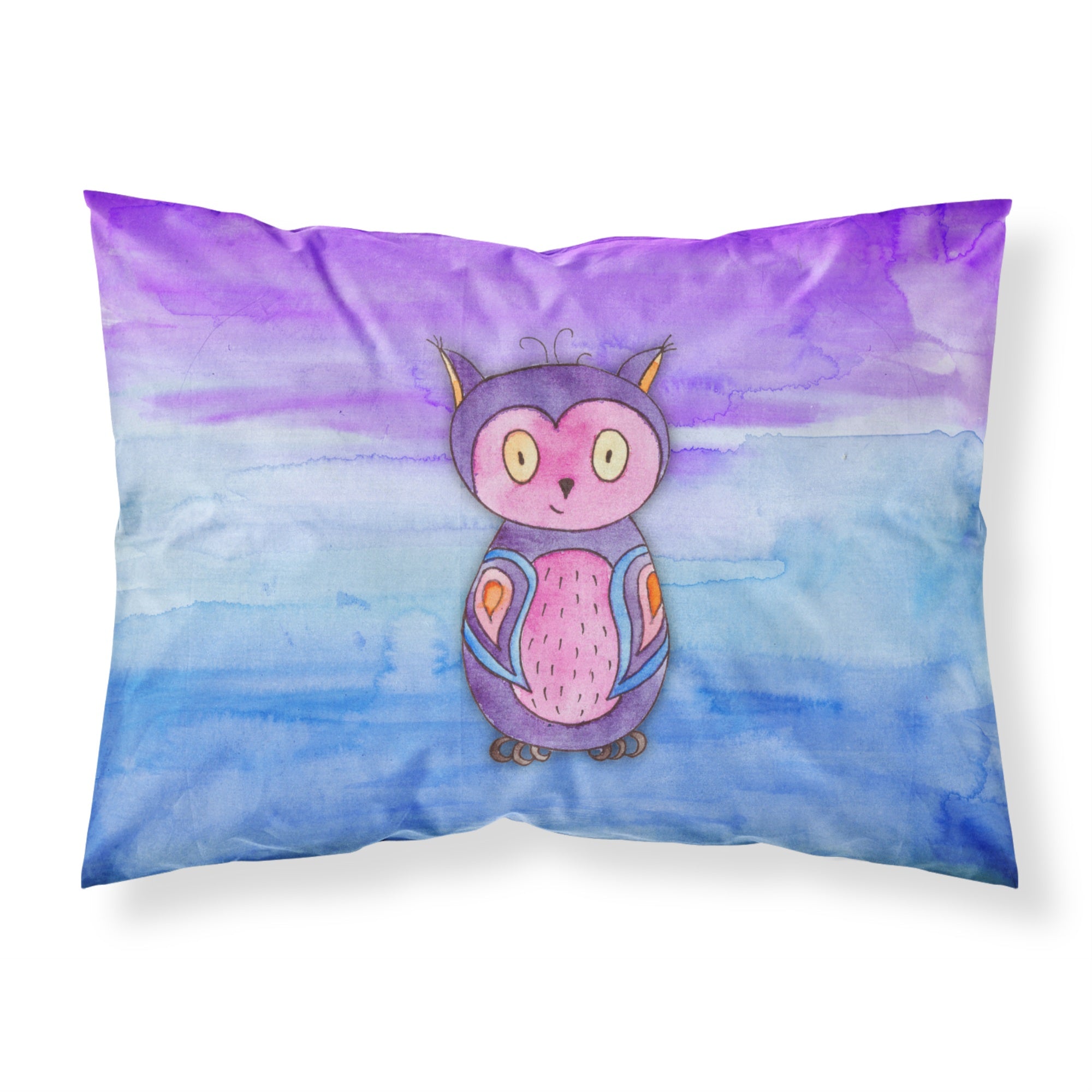 Caroline'S Treasures Pink And Purple Owl Watercolor Pillowcase, Standard, Multicolor