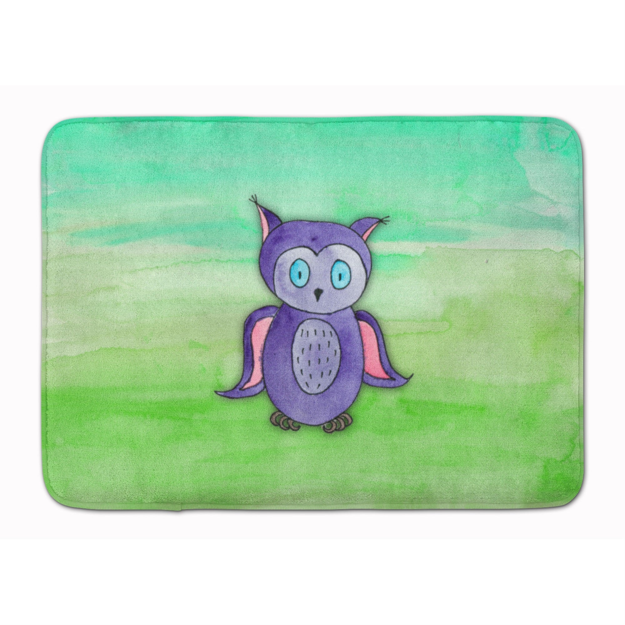 Caroline'S Treasures Purple Owl Watercolor Floor Mat, 19 X 27, Multicolor