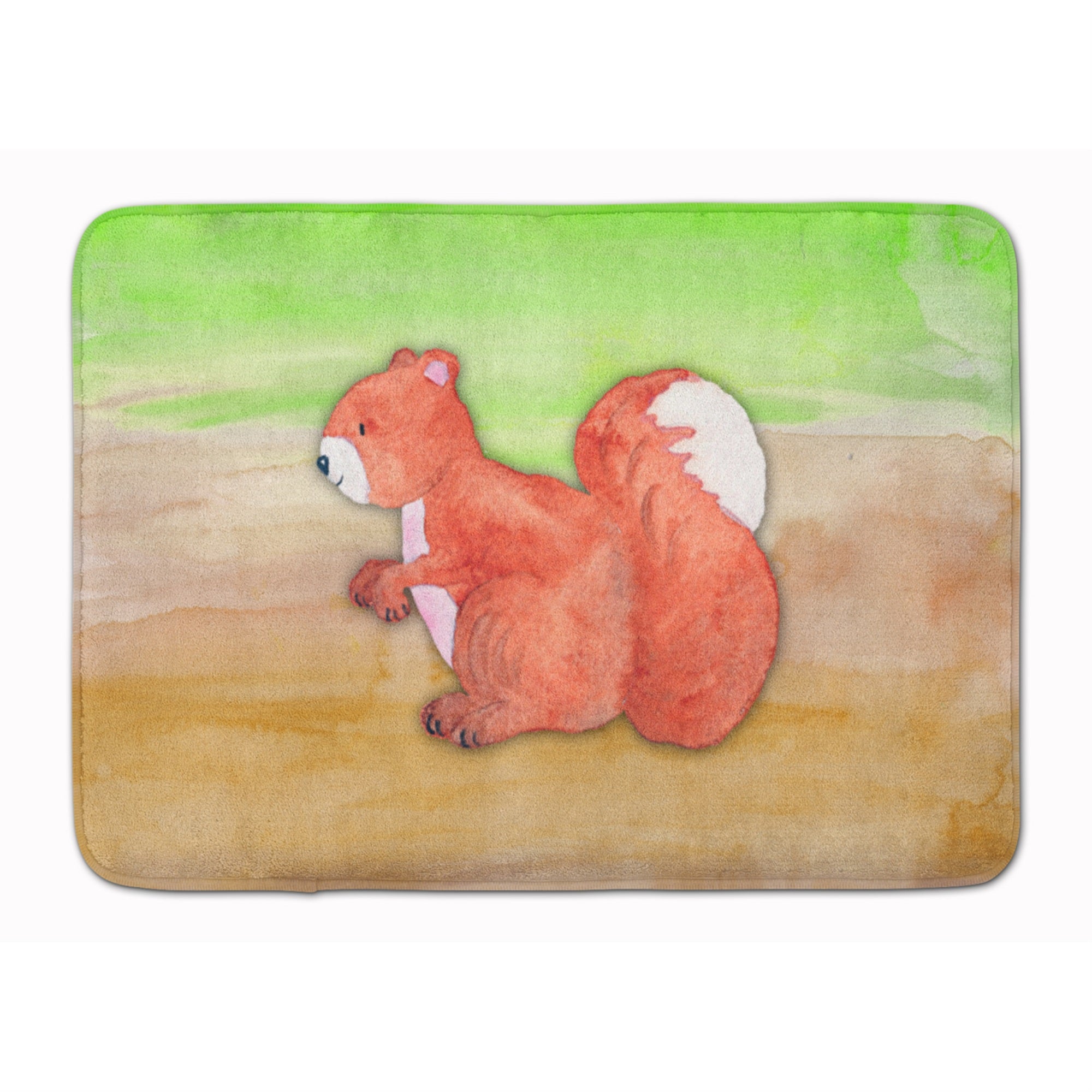 Caroline'S Treasures Squirrel Watercolor Floor Mat, 19 X 27, Multicolor