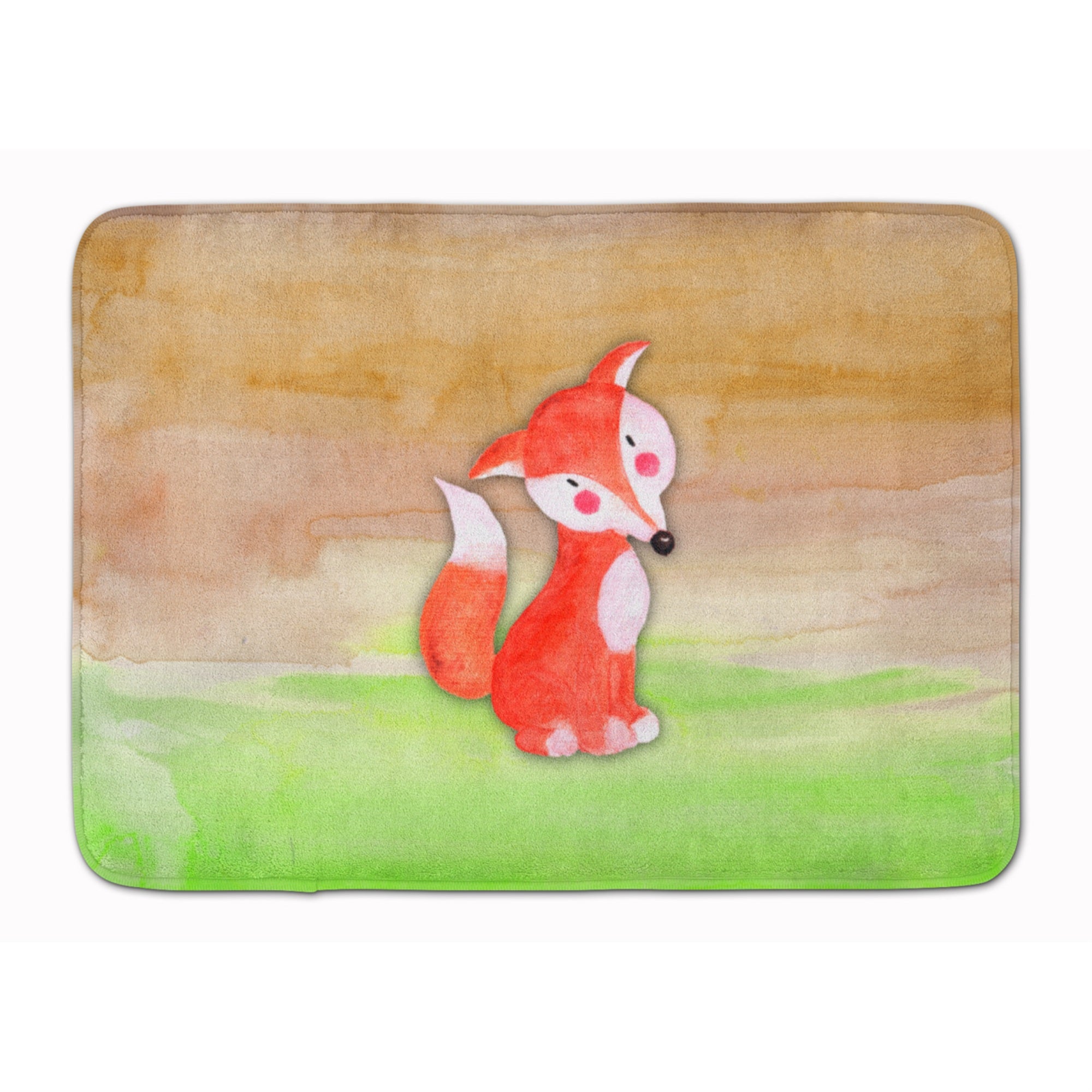 Caroline'S Treasures Fox Watercolor Floor Mat, 19 X 27, Multicolor