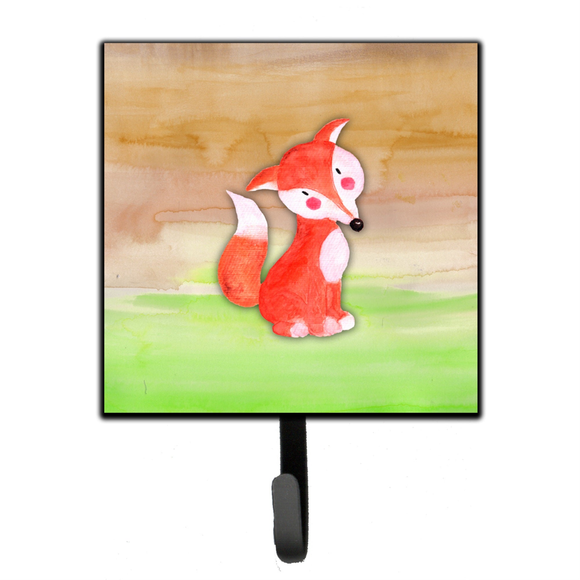 Caroline'S Treasures Fox Watercolor Wall Hook, Small, Multicolor