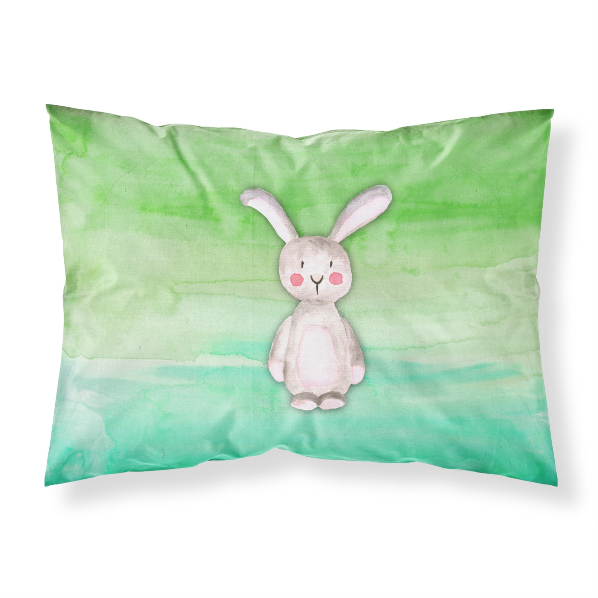 Caroline'S Treasures Bunny Rabbit Watercolor Printed, Polyester, 250 Thread Count, Envelope Closure Pillowcase, Standard, Mult