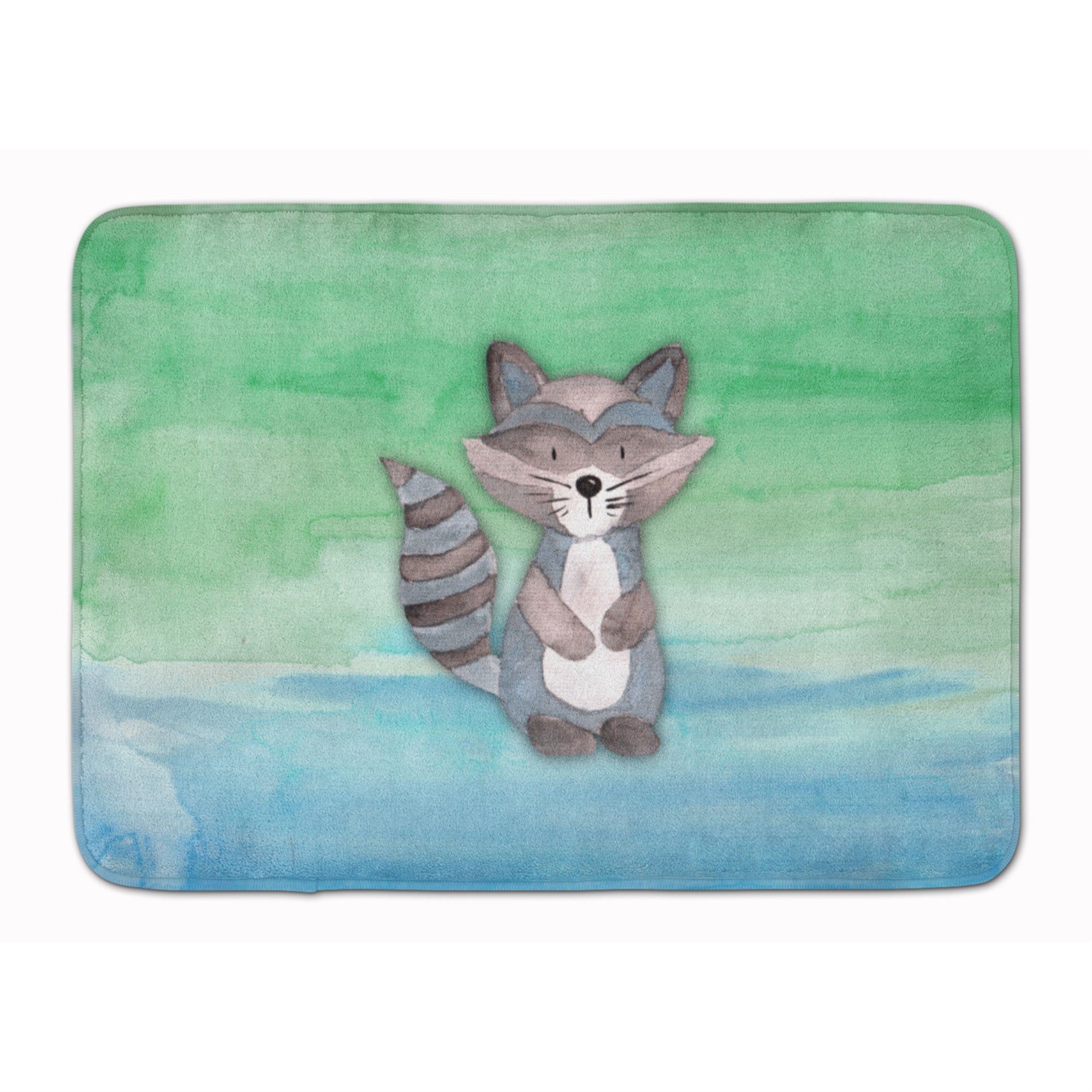 Caroline'S Treasures Raccoon Watercolor Floor Mat, 19 X 27, Multicolor