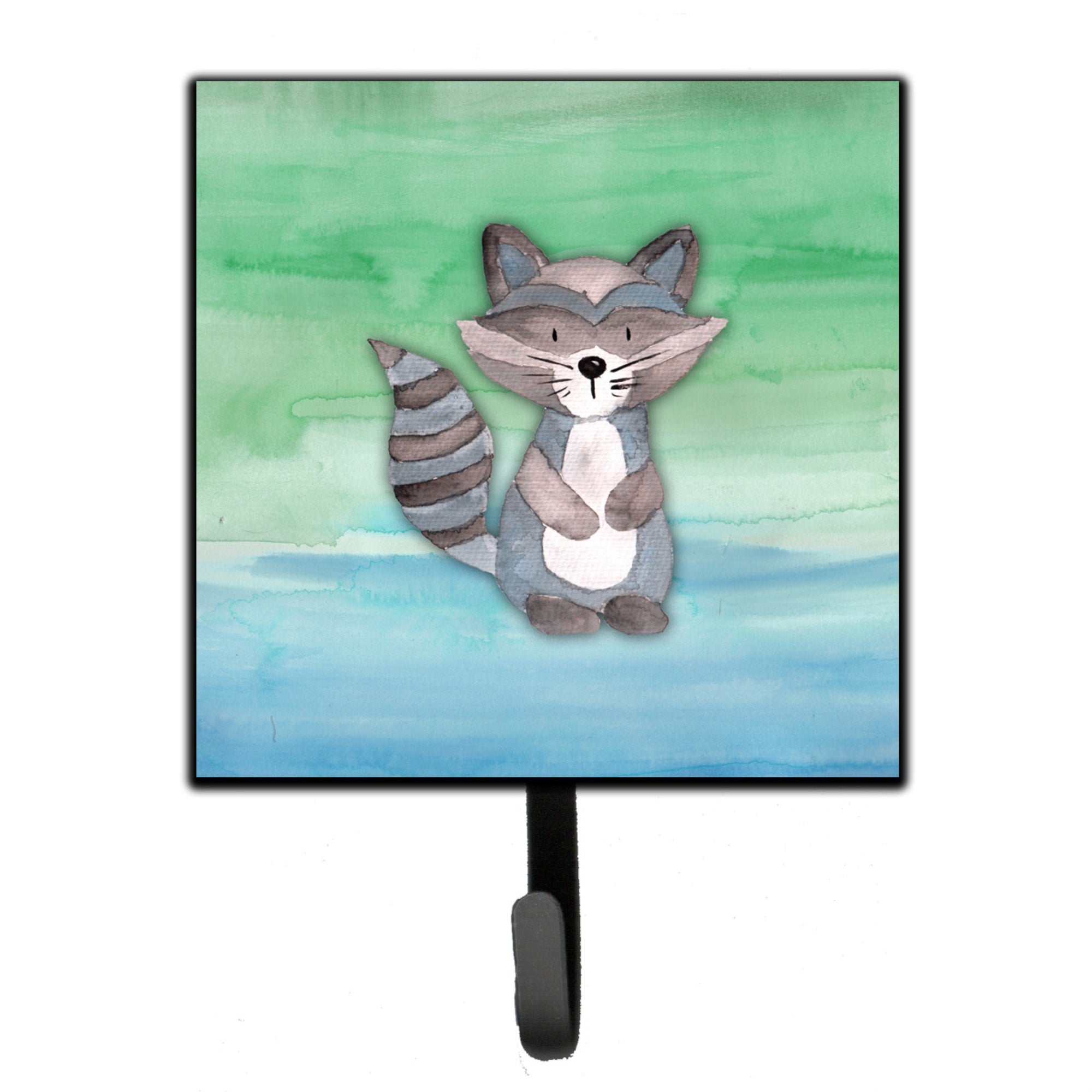 Caroline'S Treasures Raccoon Watercolor Wall Hook, Small, Multicolor