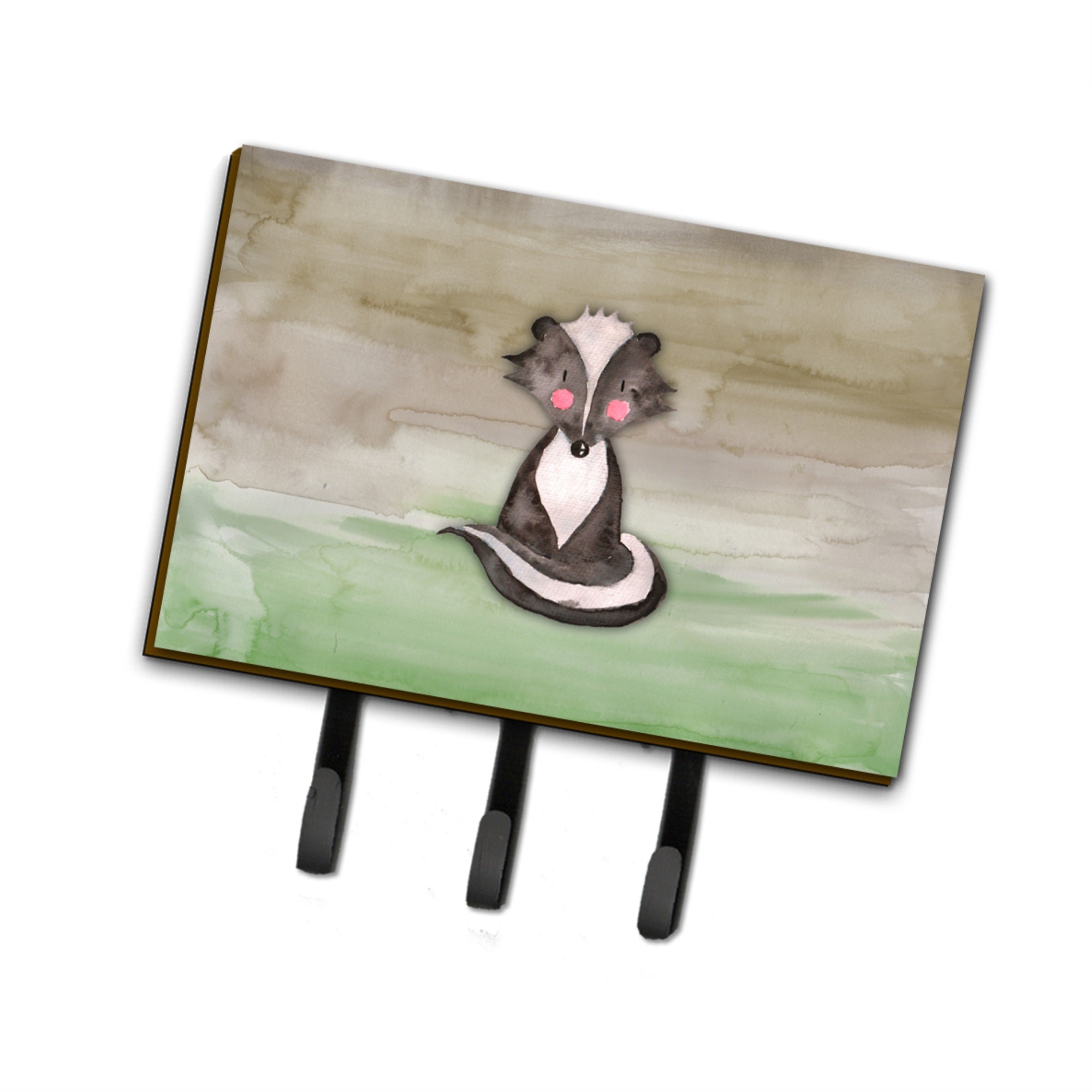 Caroline'S Treasures Badger Watercolor Wall Hook, Triple, Multicolor