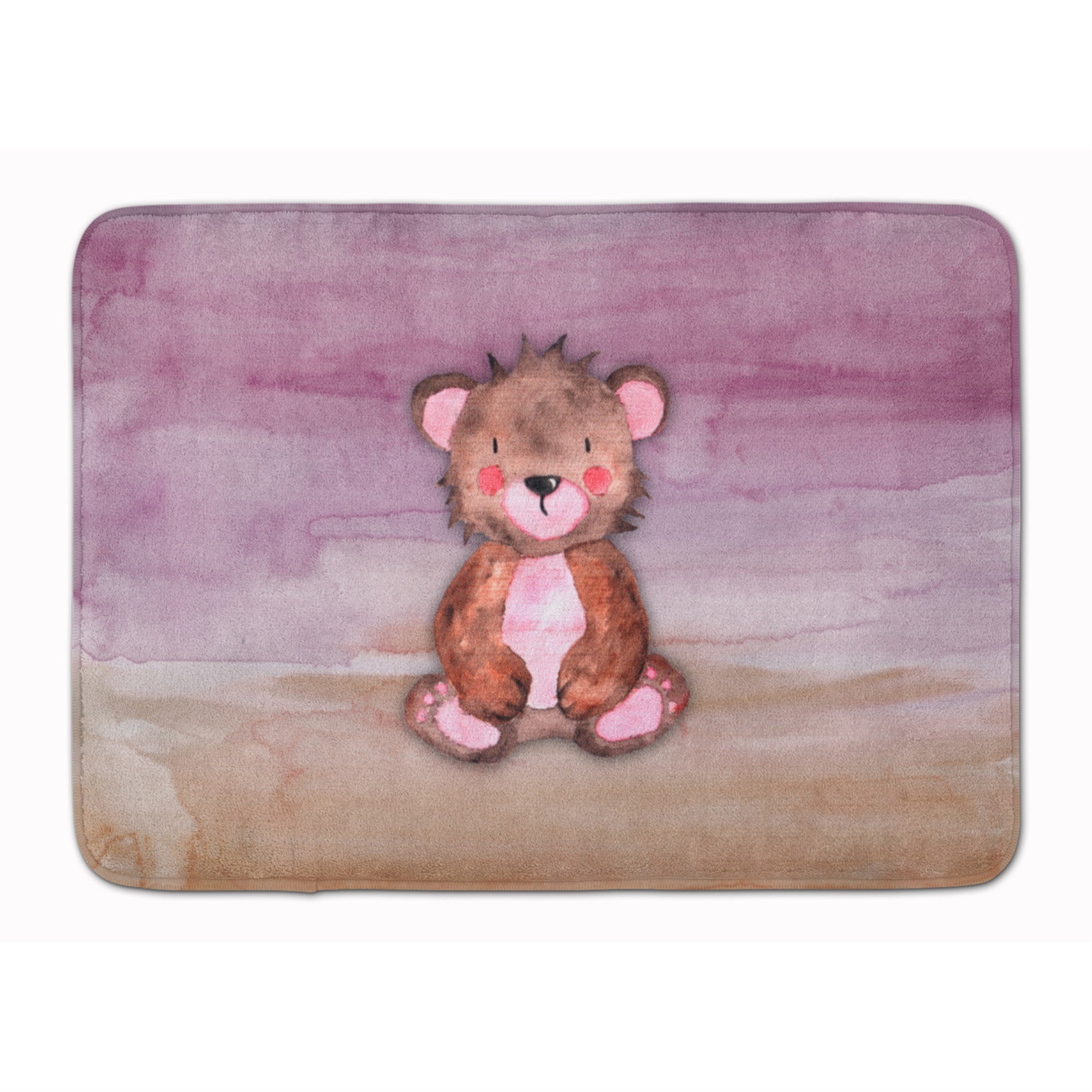 Caroline'S Treasures Bear Cub Watercolor Floor Mat, 19 X 27, Multicolor