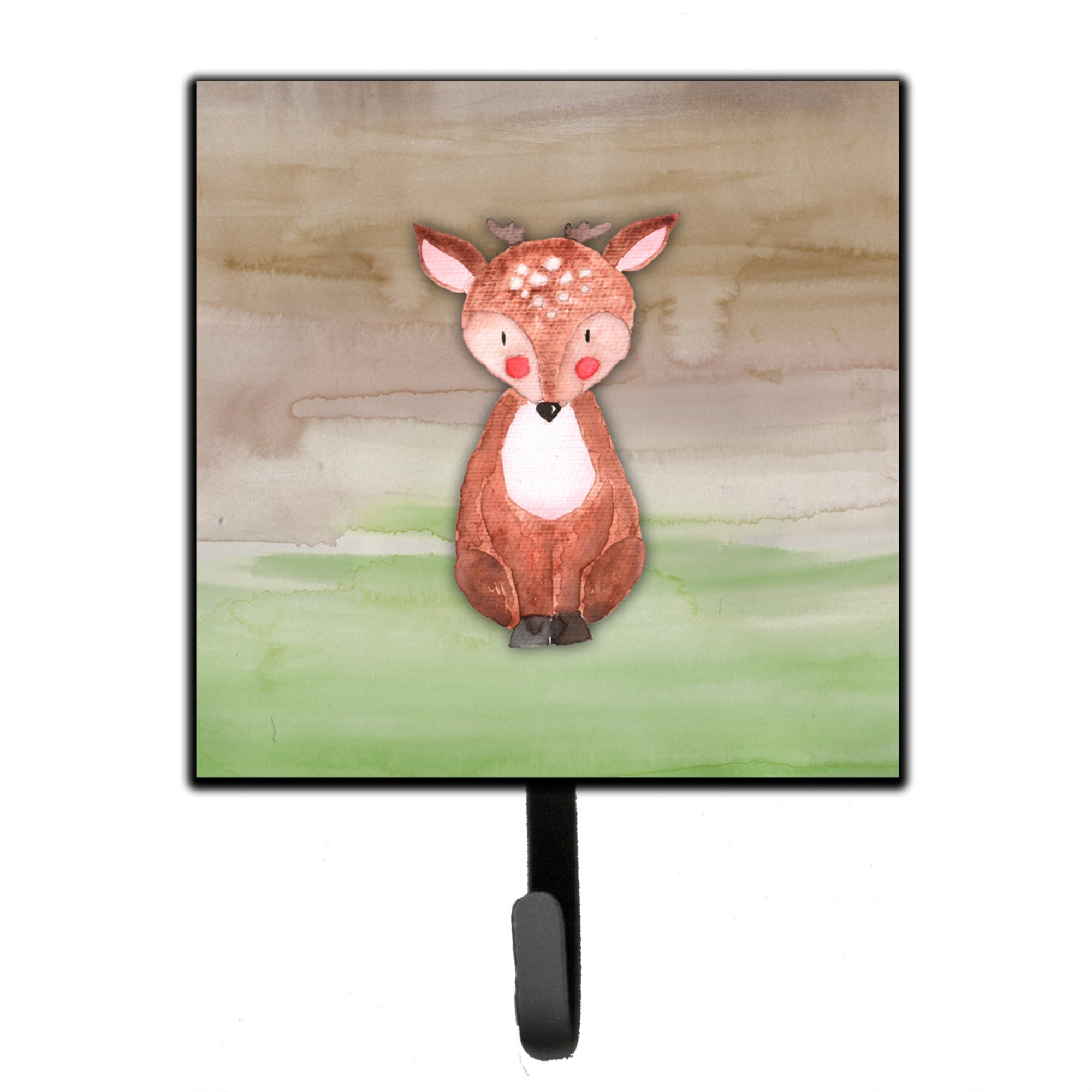 Caroline'S Treasures Baby Deer Watercolor Wall Hook, Small, Multicolor