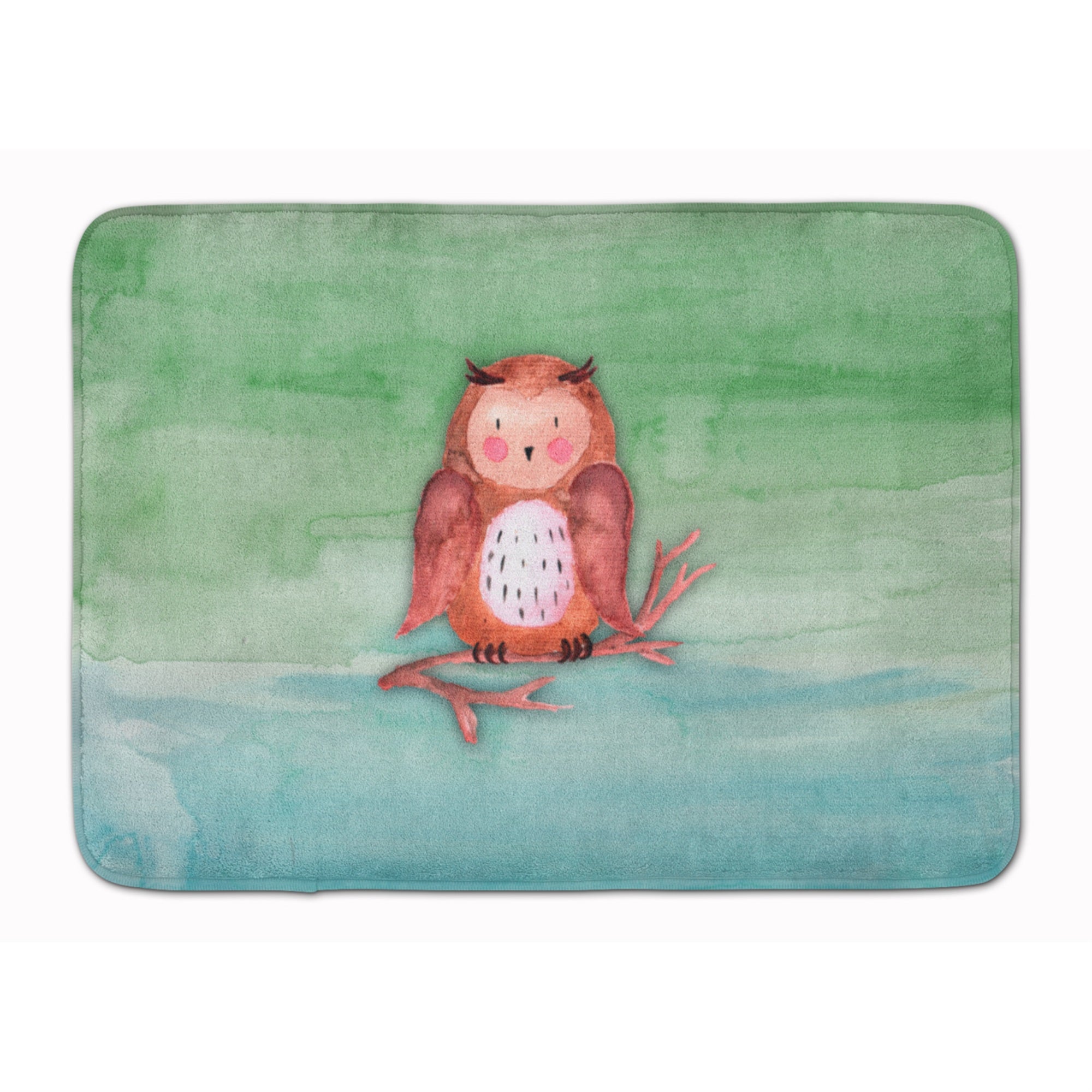 Caroline'S Treasures Brown Owl Watercolor Floor Mat, 19 X 27, Multicolor