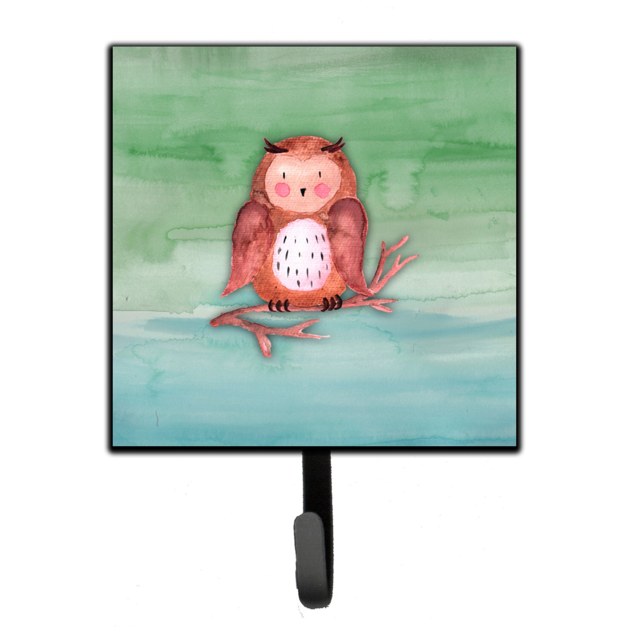 Caroline'S Treasures Brown Owl Watercolor Wall Hook, Small, Multicolor