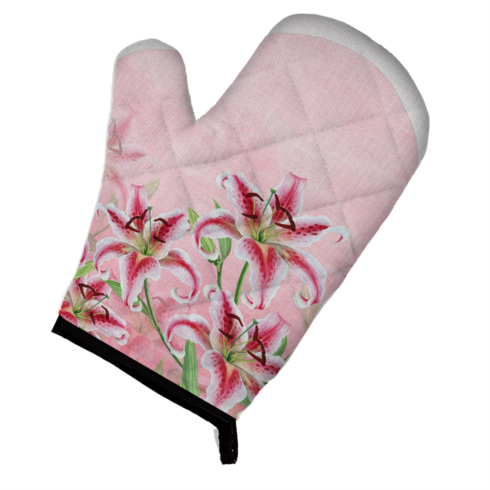 Caroline'S Treasures Pink Lillies, Large, Multicolor Oven Mitt