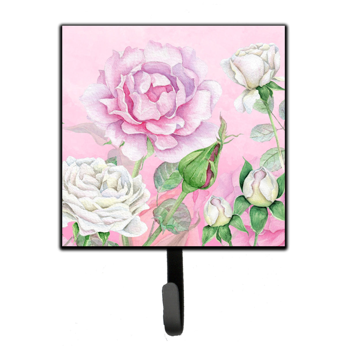 Caroline'S Treasures Rose Garden Leash Or Key Holder Hooks, Multicolor