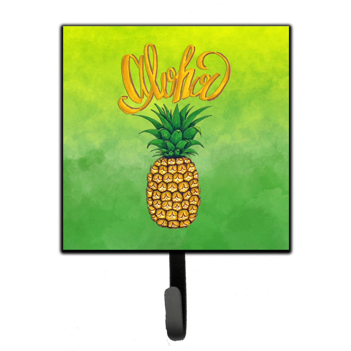 Caroline'S Treasures Aloha Pineapple Welcome Leash Or Key Holder Hooks, Multicolor