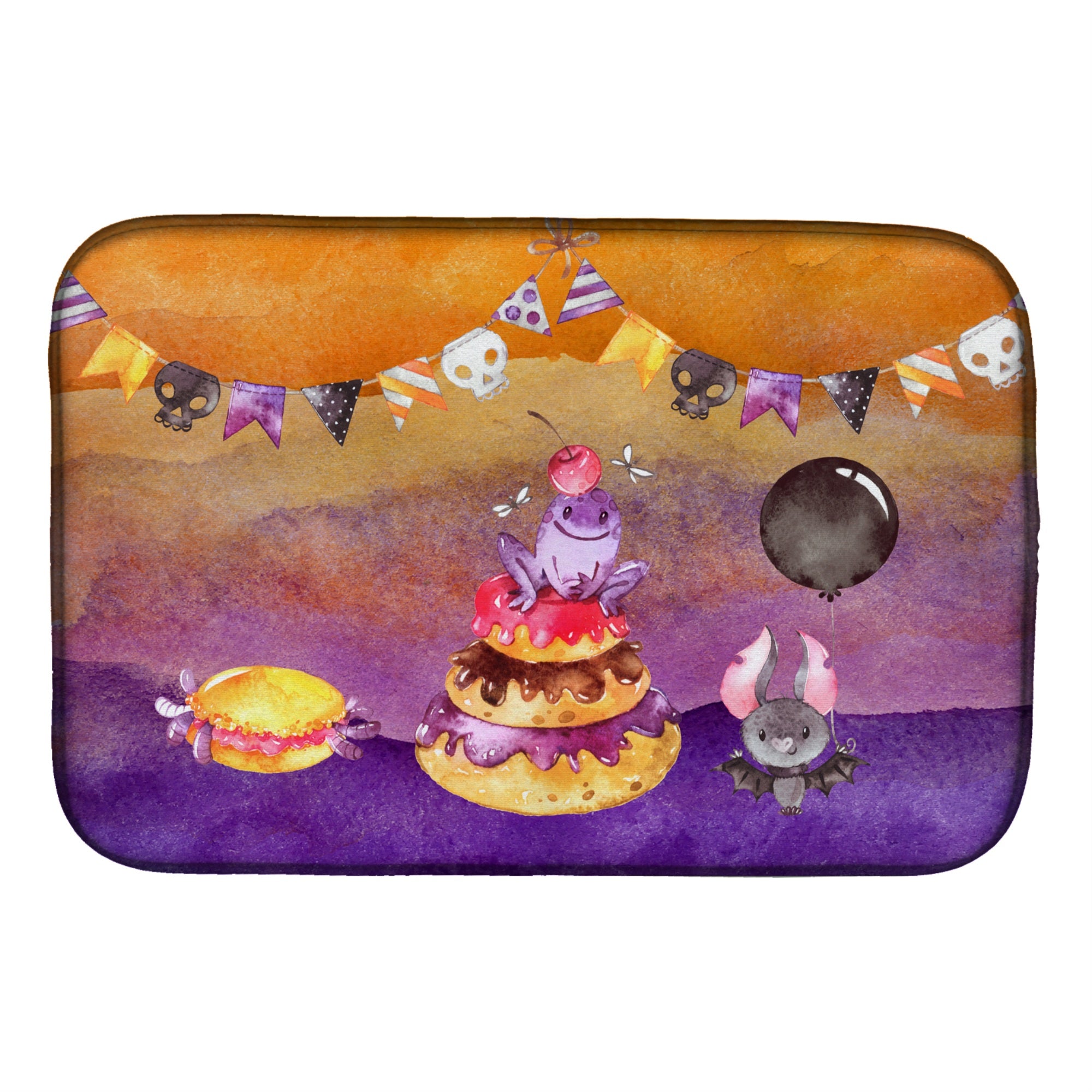 Caroline'S Treasures Halloween Sweets Party Dish Drying Mat, 14 X 21, Multicolor