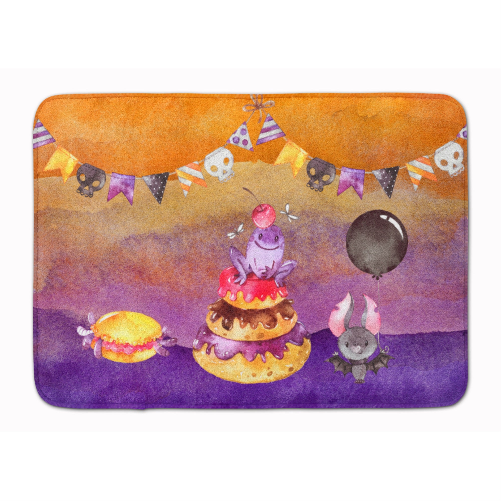 Caroline'S Treasures Halloween Sweets Party Machine Washable Memory Foam Mat Doormats, Multicolor