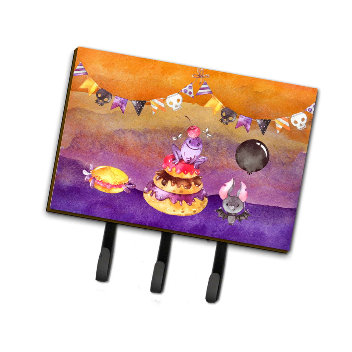 Caroline'S Treasures Halloween Sweets Party Leash Or Key Holder Hooks, Multicolor