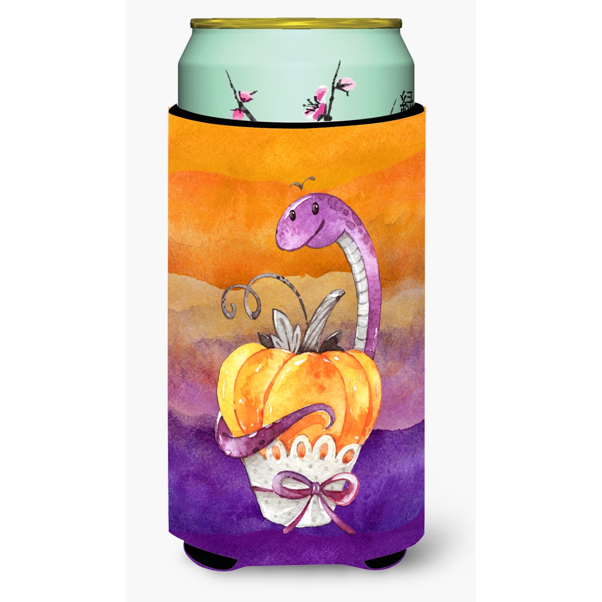 Caroline'S Treasures Bb7465Tbc Halloween Pumpkin Snake Tall Boy Hugger Cold-Beverage-Koozies, Multicolor