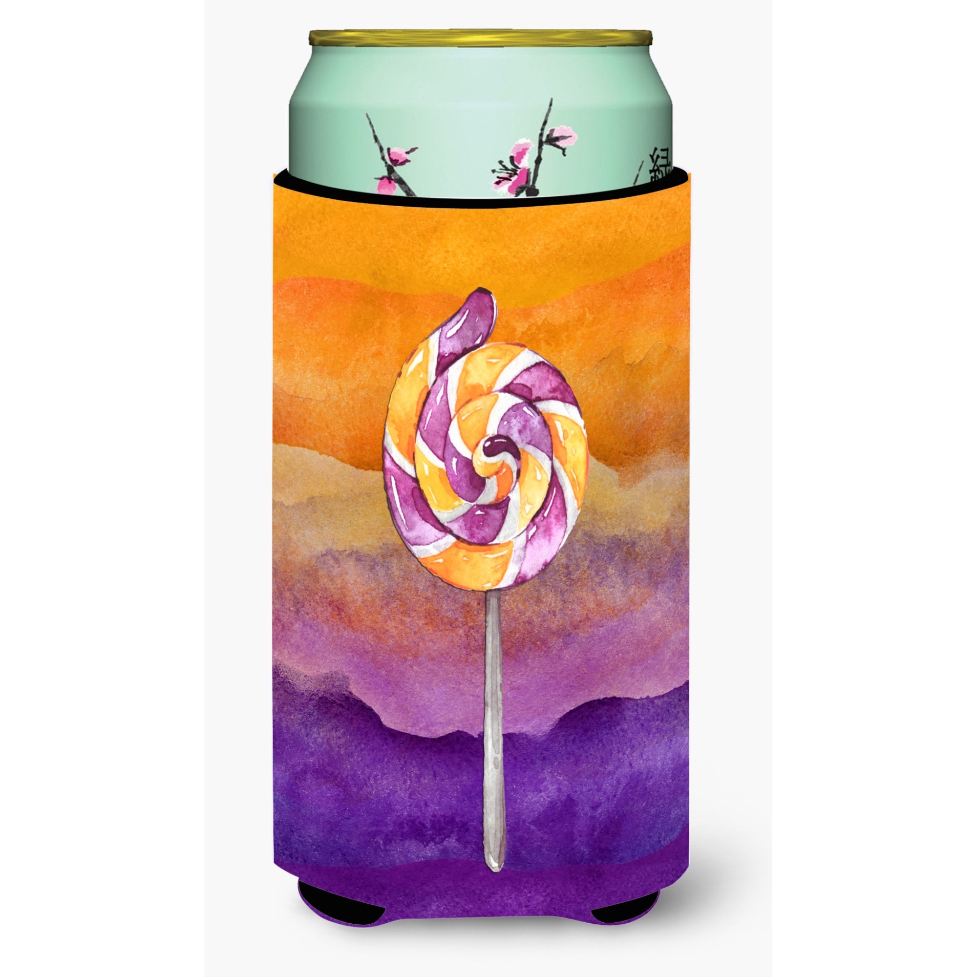 Caroline'S Treasures Bb7466Tbc Halloween Sucker Lollipop Tall Boy Hugger Cold-Beverage-Koozies, Multicolor