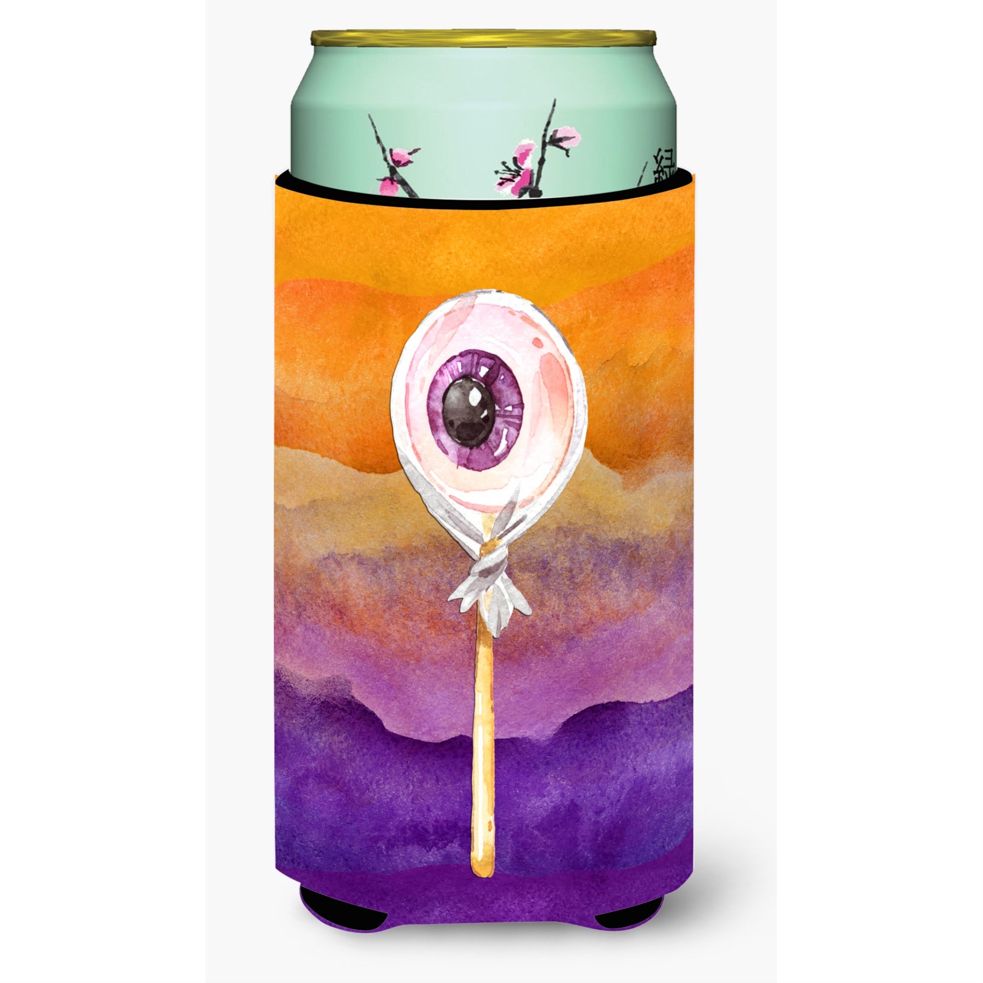 Caroline'S Treasures Bb7467Tbc Halloween Eye Ball Lollipop Tall Boy Hugger Cold-Beverage-Koozies, Multicolor