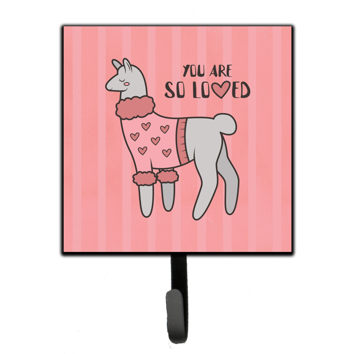 Caroline'S Treasures Nursery You Are So Loved Llama Leash Or Key Holder Hooks, Multicolor