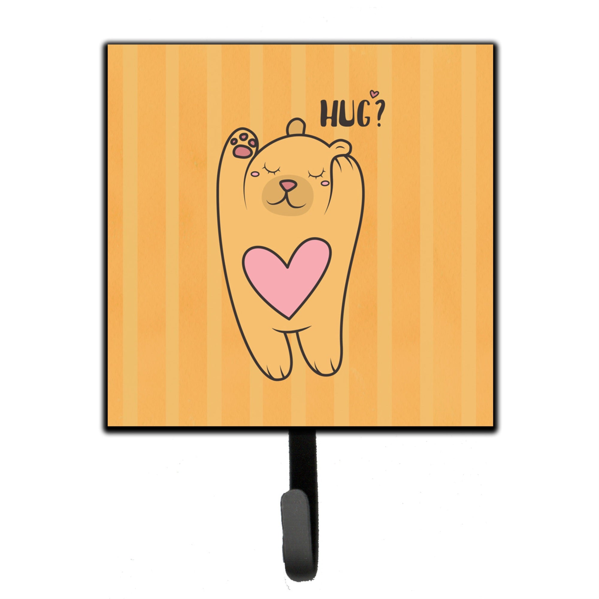 Caroline'S Treasures Nursery Hug Bear Leash Or Key Holder Hooks, Multicolor