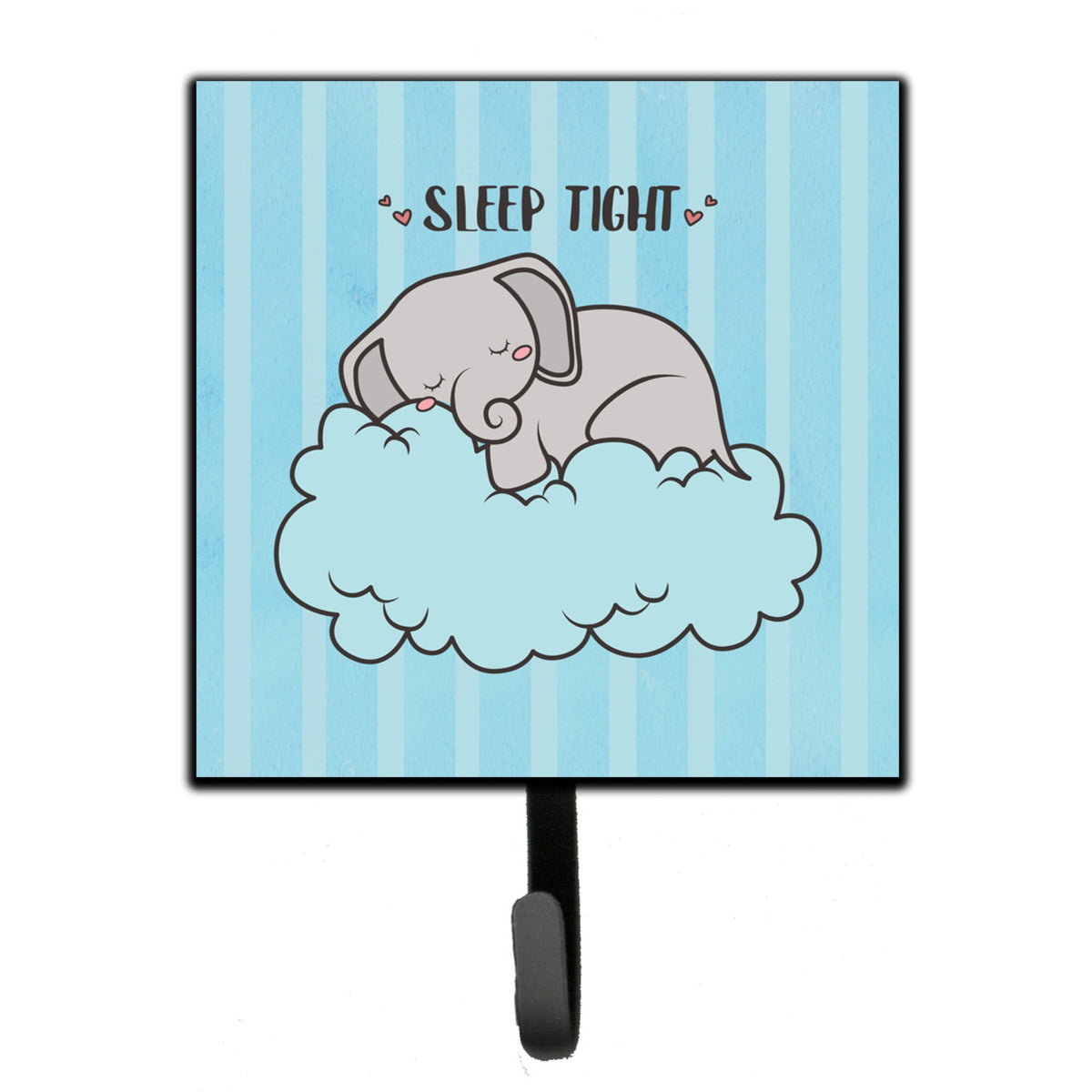 Caroline'S Treasures Nursery Sleep Tight Elephant Leash Or Key Holder Hooks, Multicolor