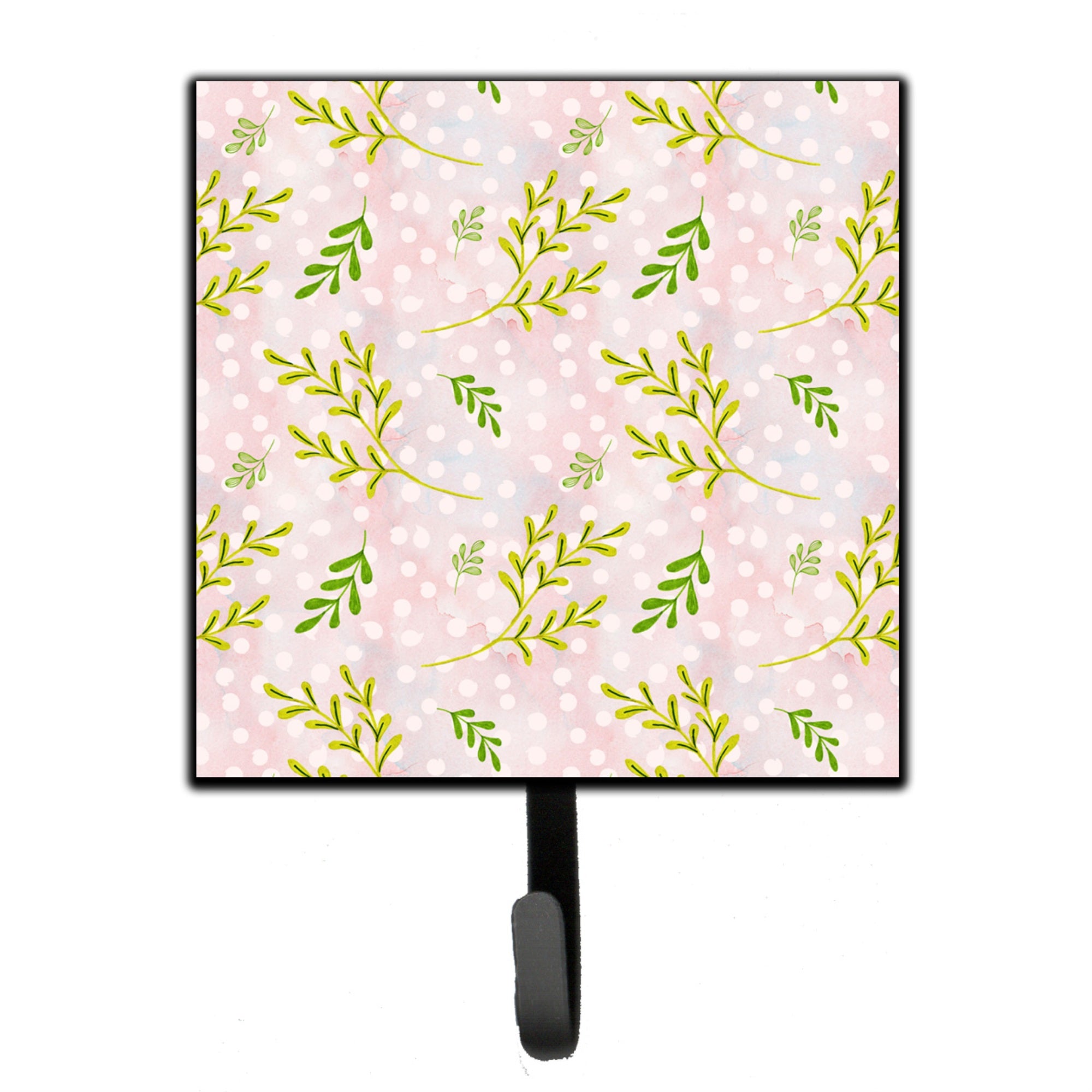 Caroline'S Treasures Watercolor Leaves Pink Wall Hook, Small, Multicolor