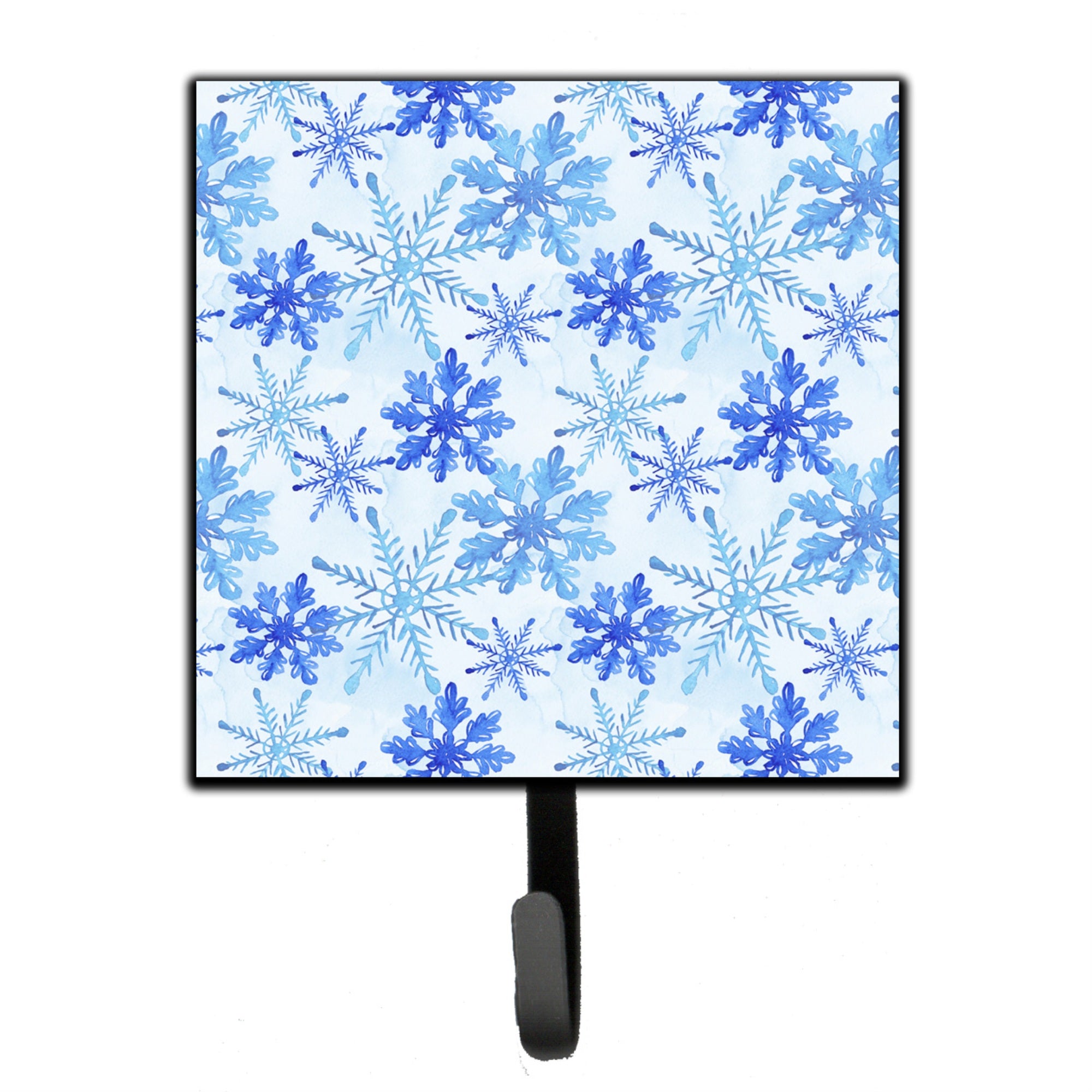 Caroline'S Treasures Blue Snowflakes Watercolor Wall Hook, Small, Multicolor