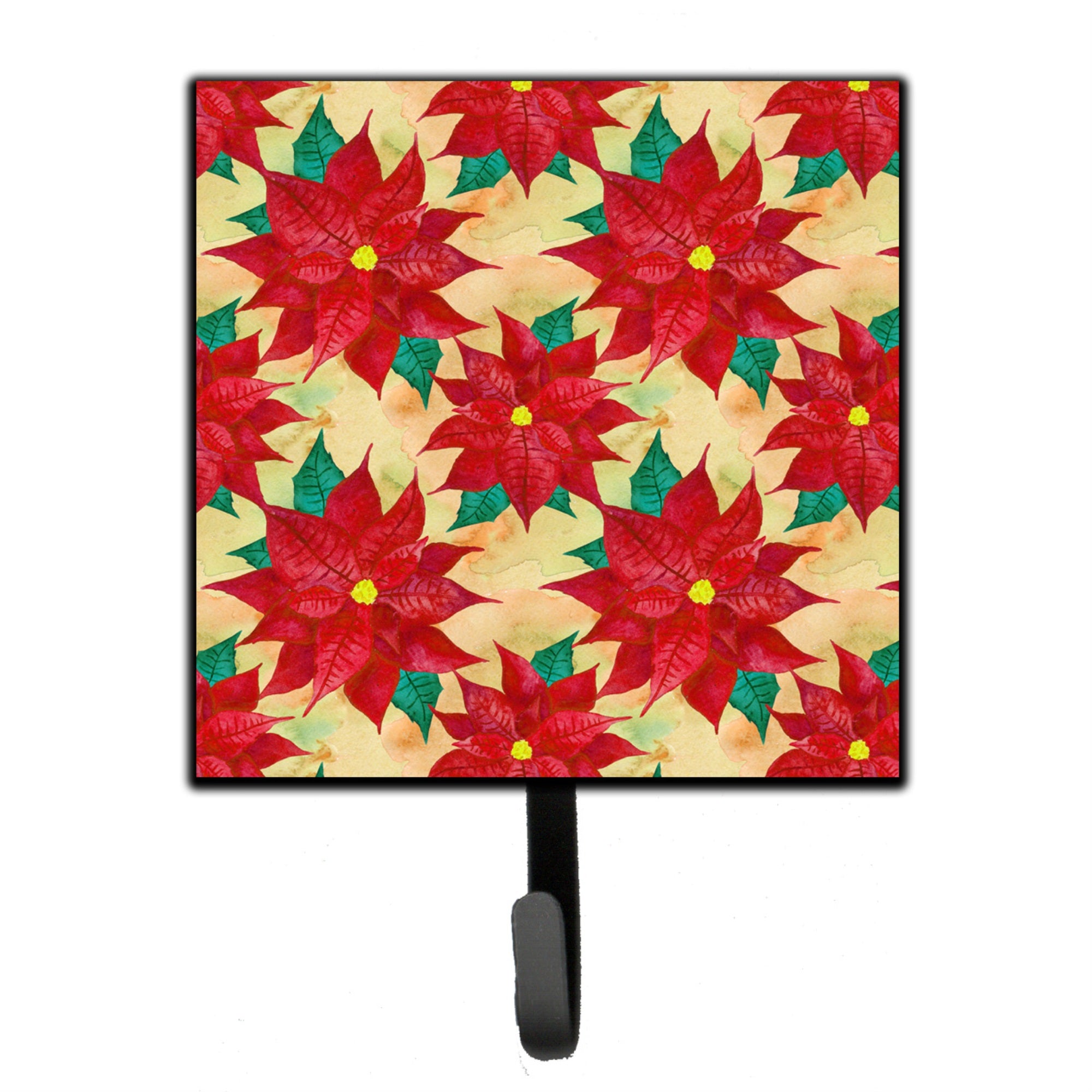 Caroline'S Treasures Poinsettia Christmas Wall Hook, Small, Multicolor