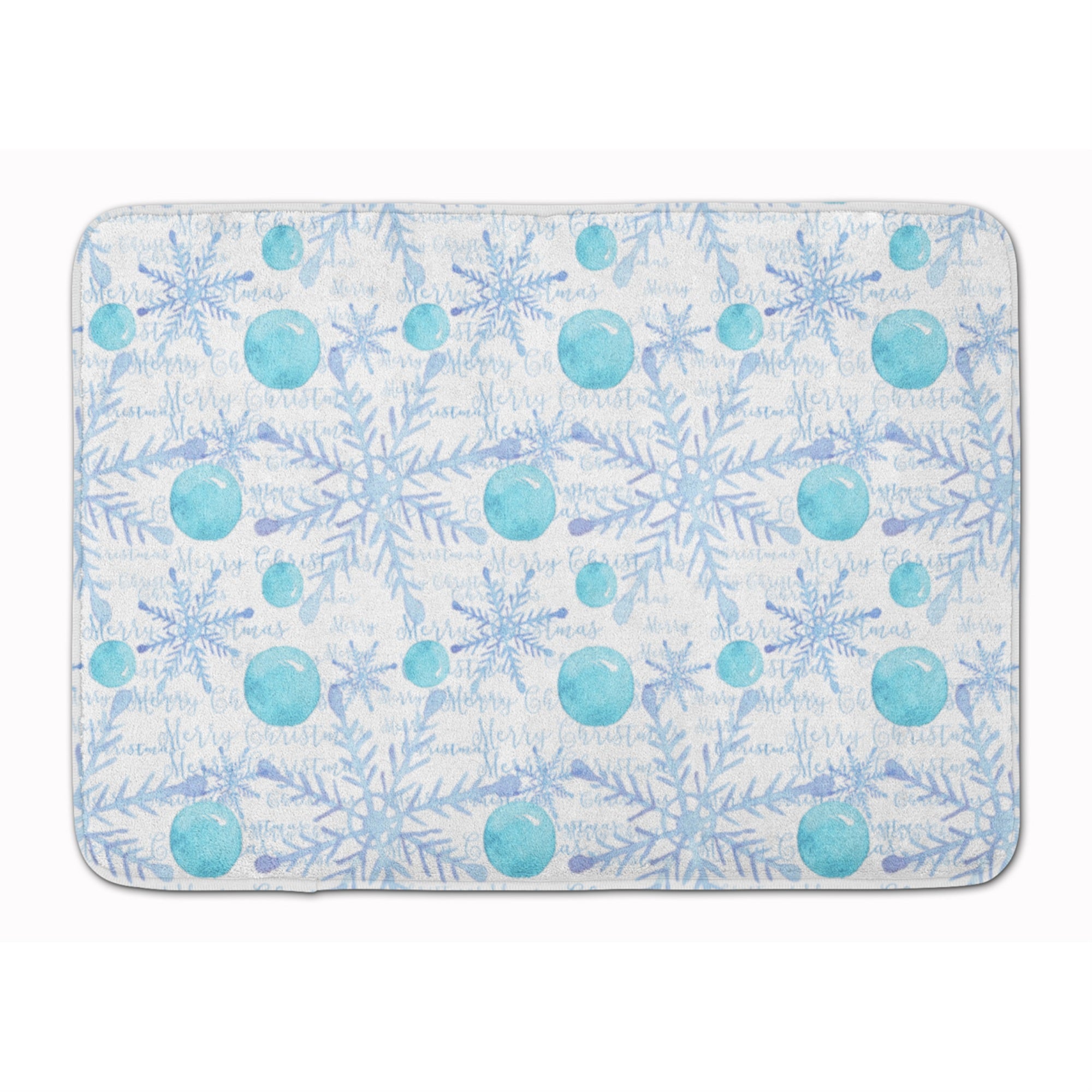 Caroline'S Treasures Winter Snowflakes On White Floor Mat, 19 H X 27 W, Multicolor