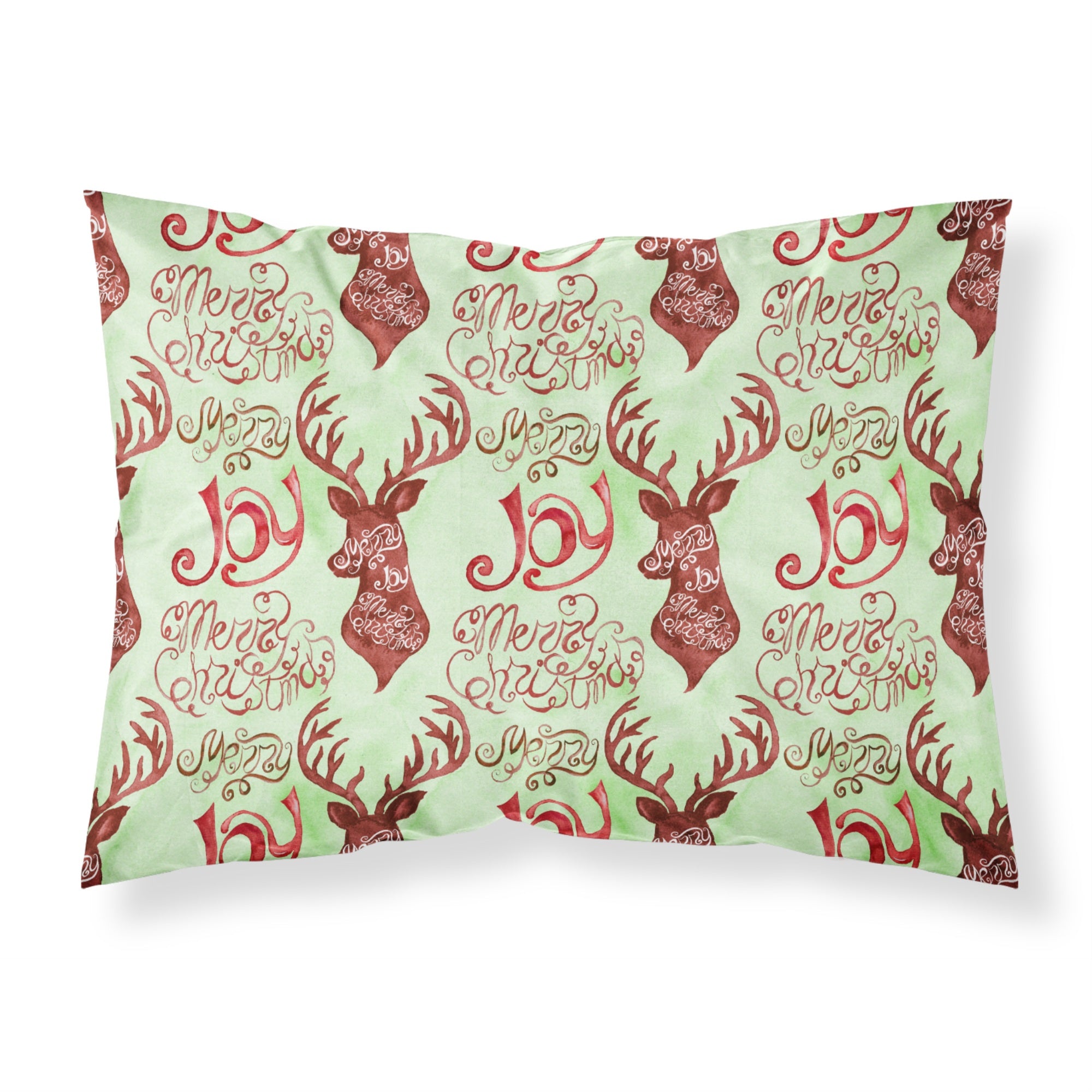 Caroline'S Treasures Merry Christmas Joy Reindeer Pillowcase, Standard, Multicolor