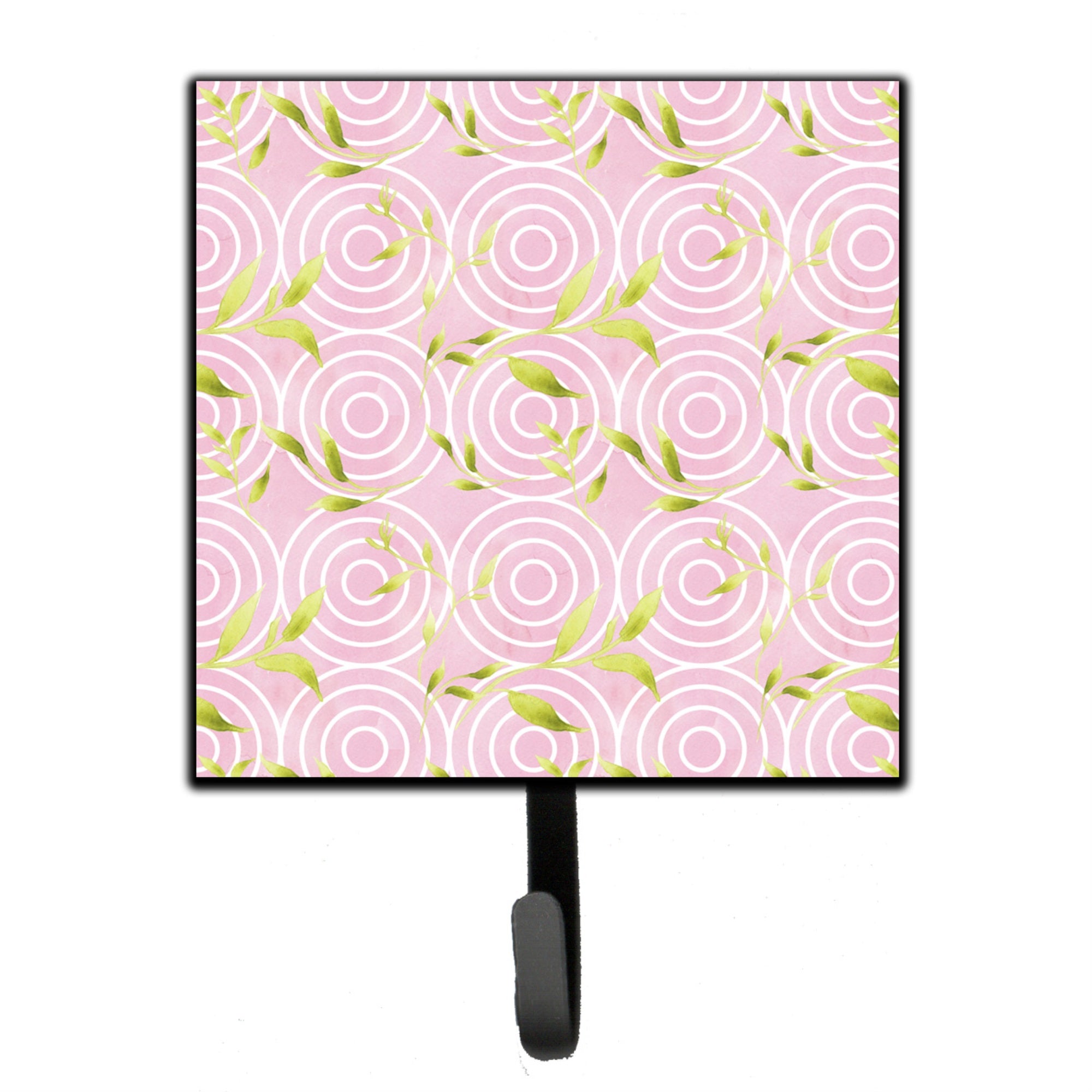 Caroline'S Treasures Geometric Circles On Pink Watercolor Wall Hook, Small, Multicolor