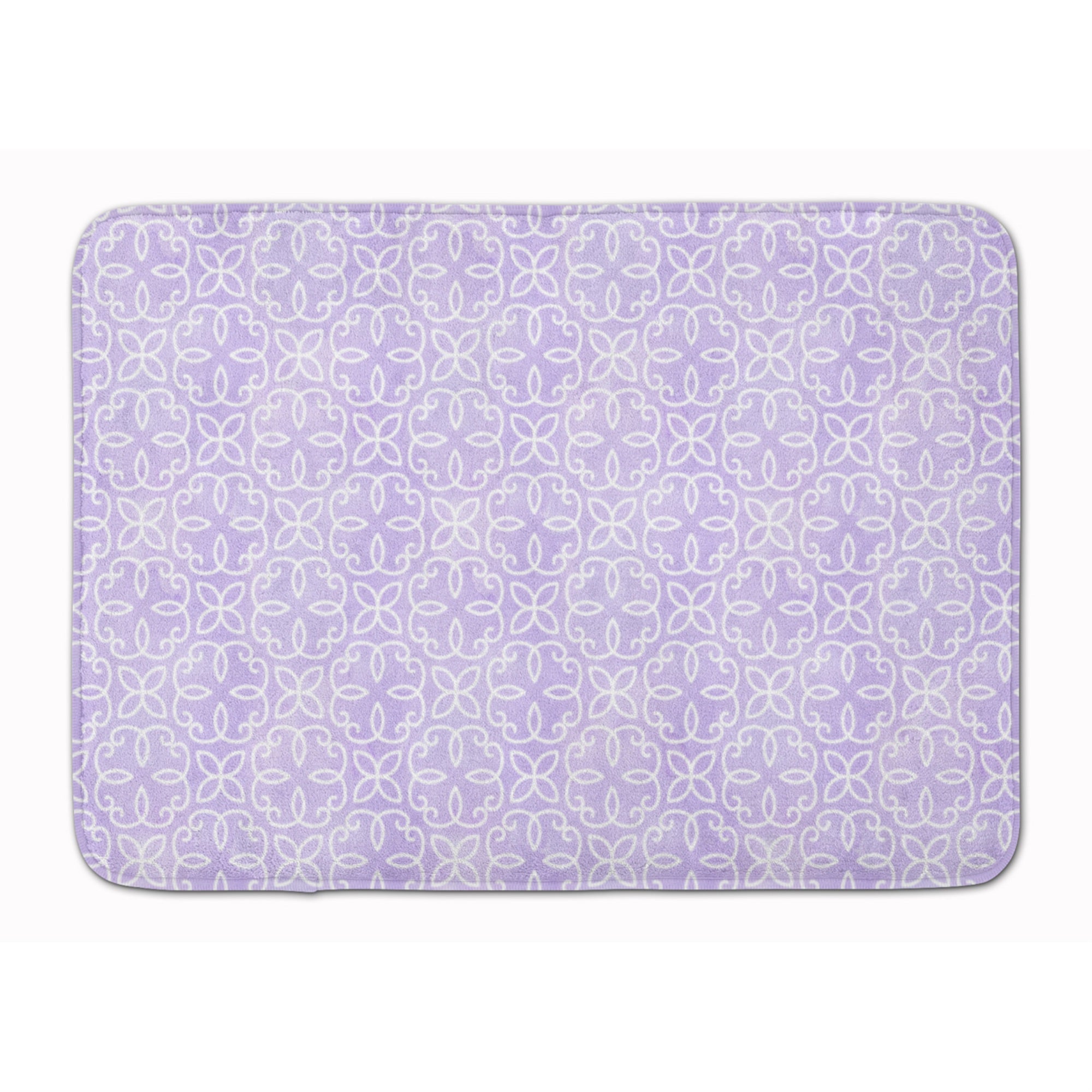Caroline'S Treasures Geometric Circles On Purple Watercolor Floor Mat, 19 H X 27 W, Multicolor