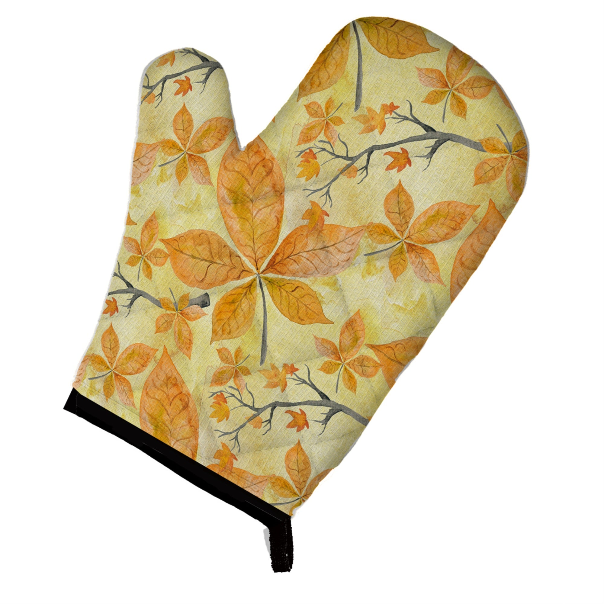 Caroline'S Treasures Fall Leaves And Branches Decorated Oven Mitt, 12 X 8.5, Multicolor