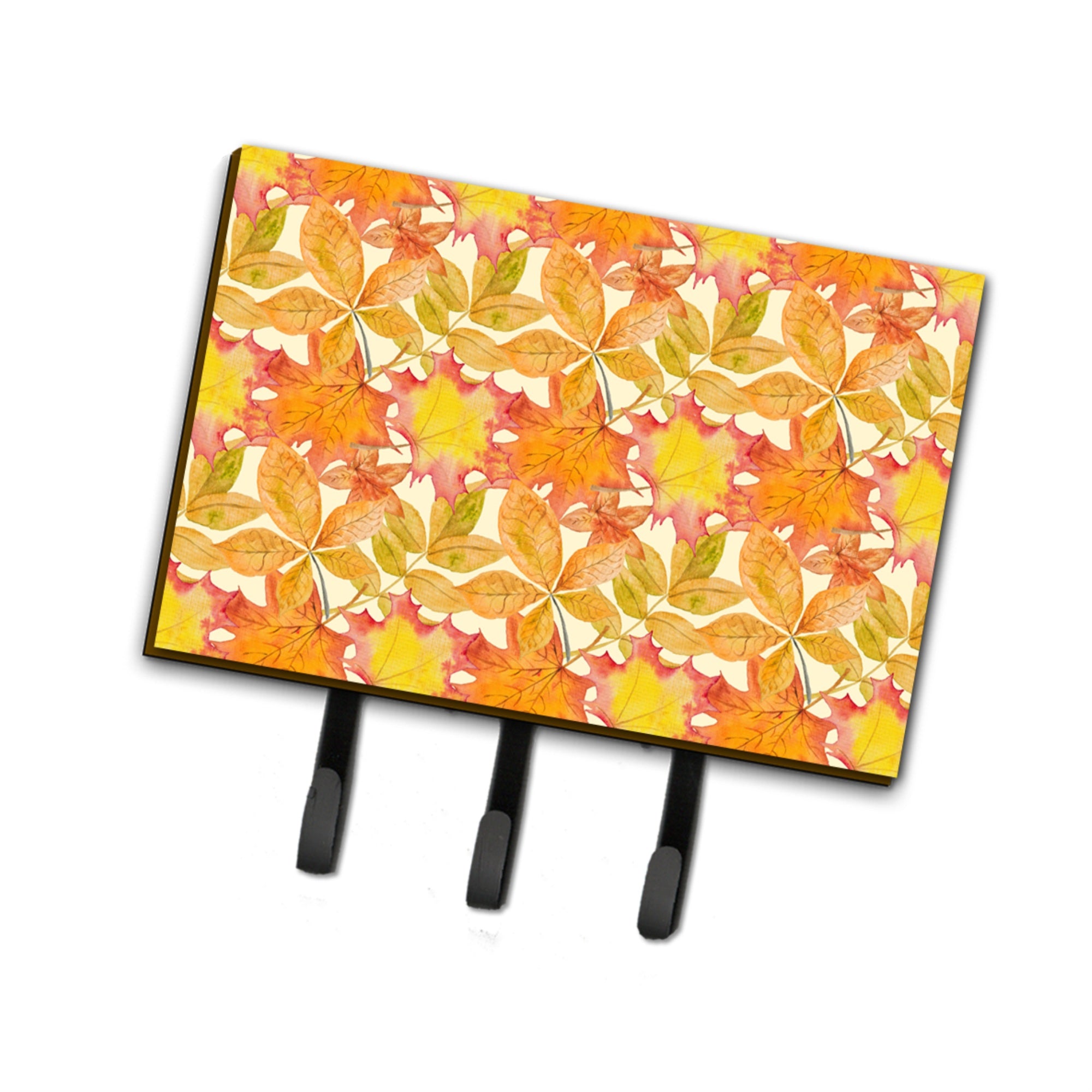 Caroline'S Treasures Fall Leaves Watercolor Wall Hook, Triple, Multicolor