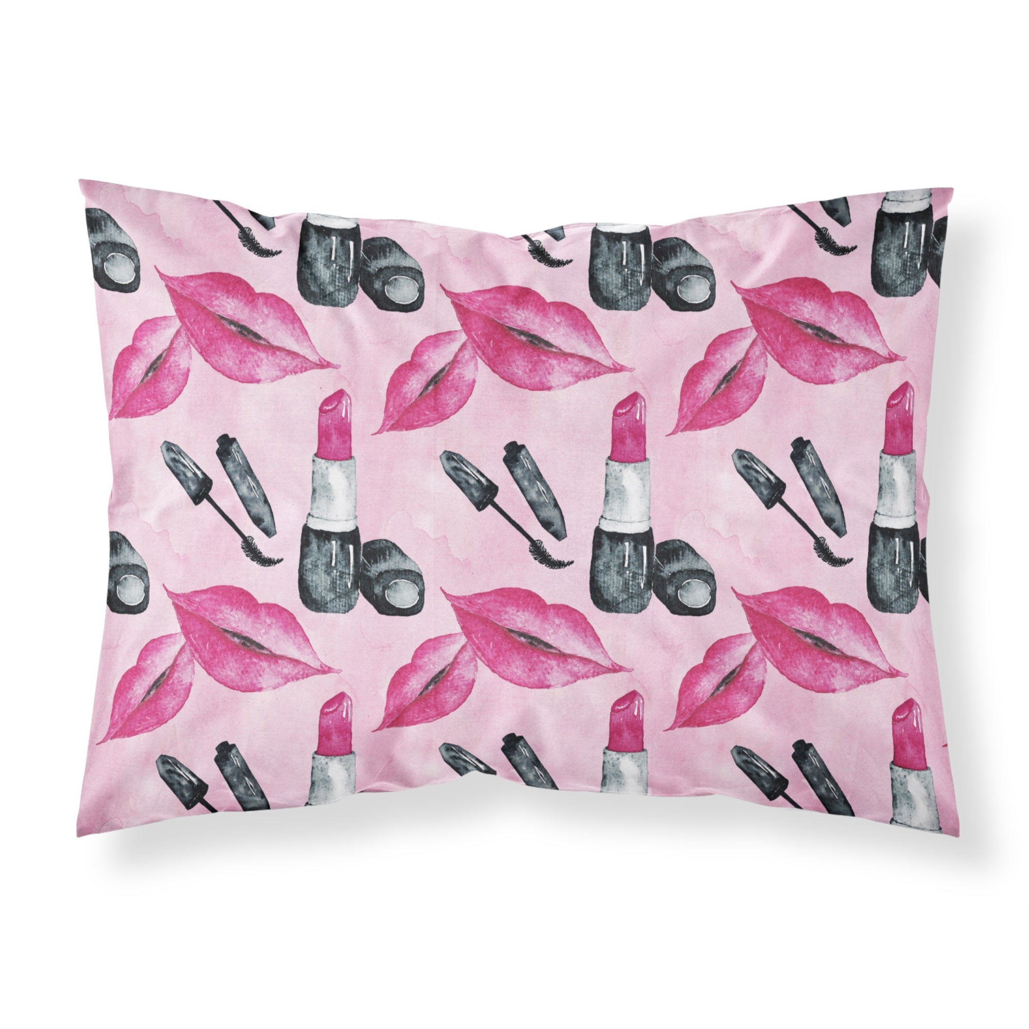 Caroline'S Treasures Watercolor Diva Lipstick Printed, Polyester, 250 Thread Count, Envelope Closure Pillowcase, Standard, Mul