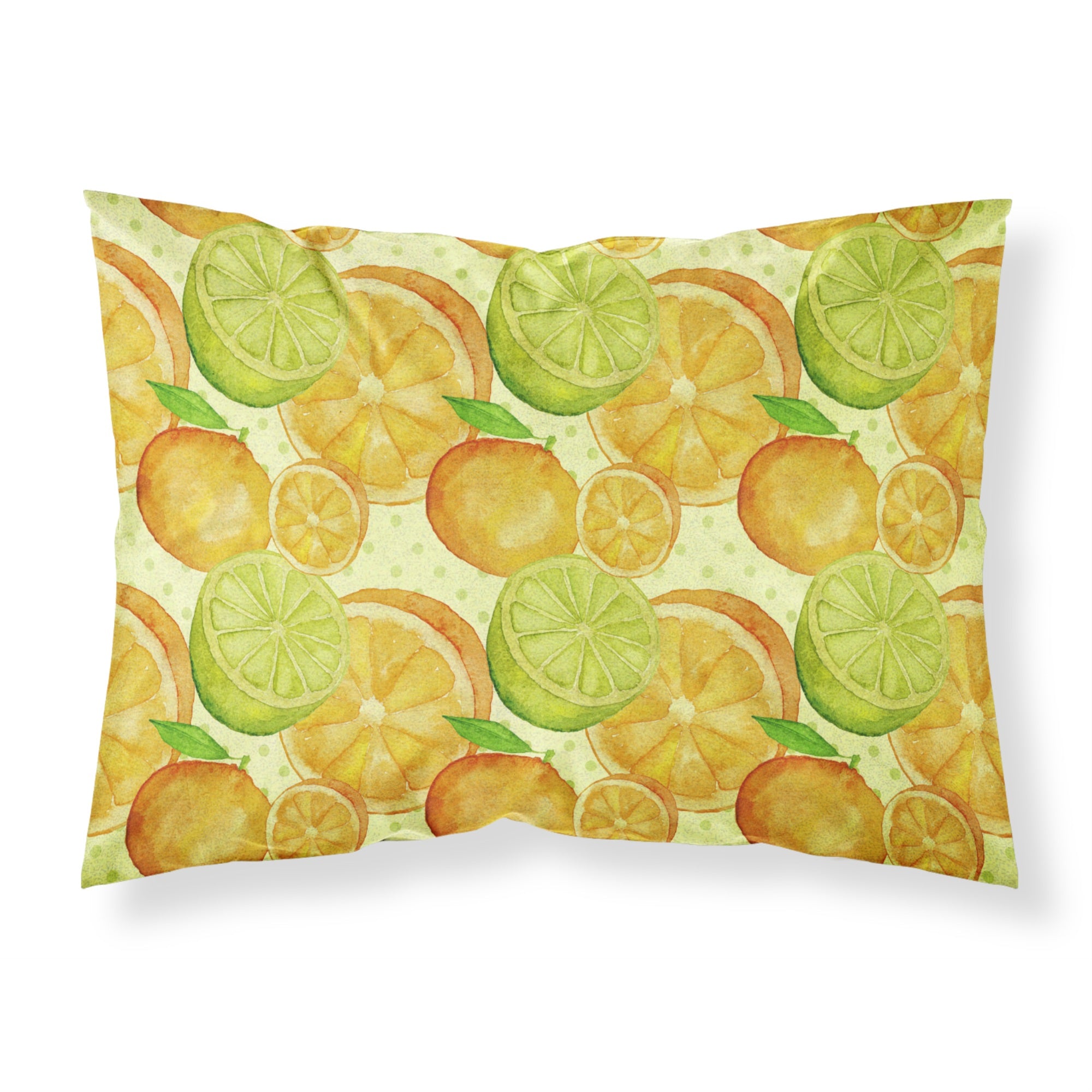 Caroline'S Treasures Watercolor Limes And Oranges Citrus Pillowcase, Standard, Multicolor