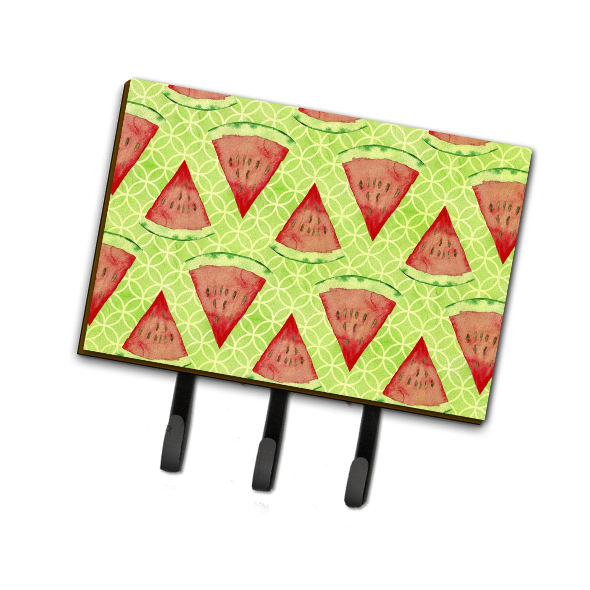 Caroline'S Treasures Watercolor Watermelon Wall Hook, Triple, Multicolor