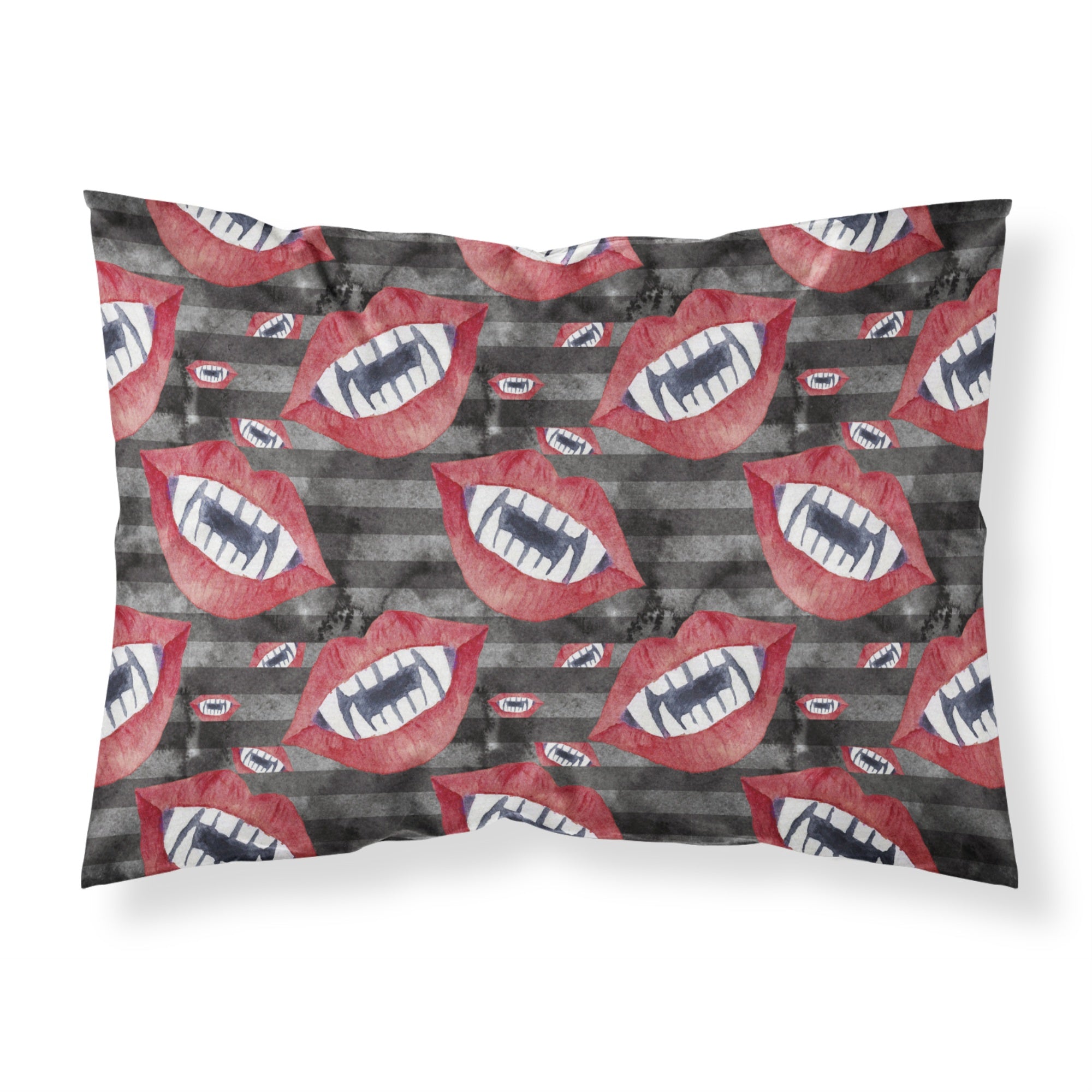 Caroline'S Treasures Watecolor Halloween Vampire Teeth Pillowcase, Standard, Multicolor