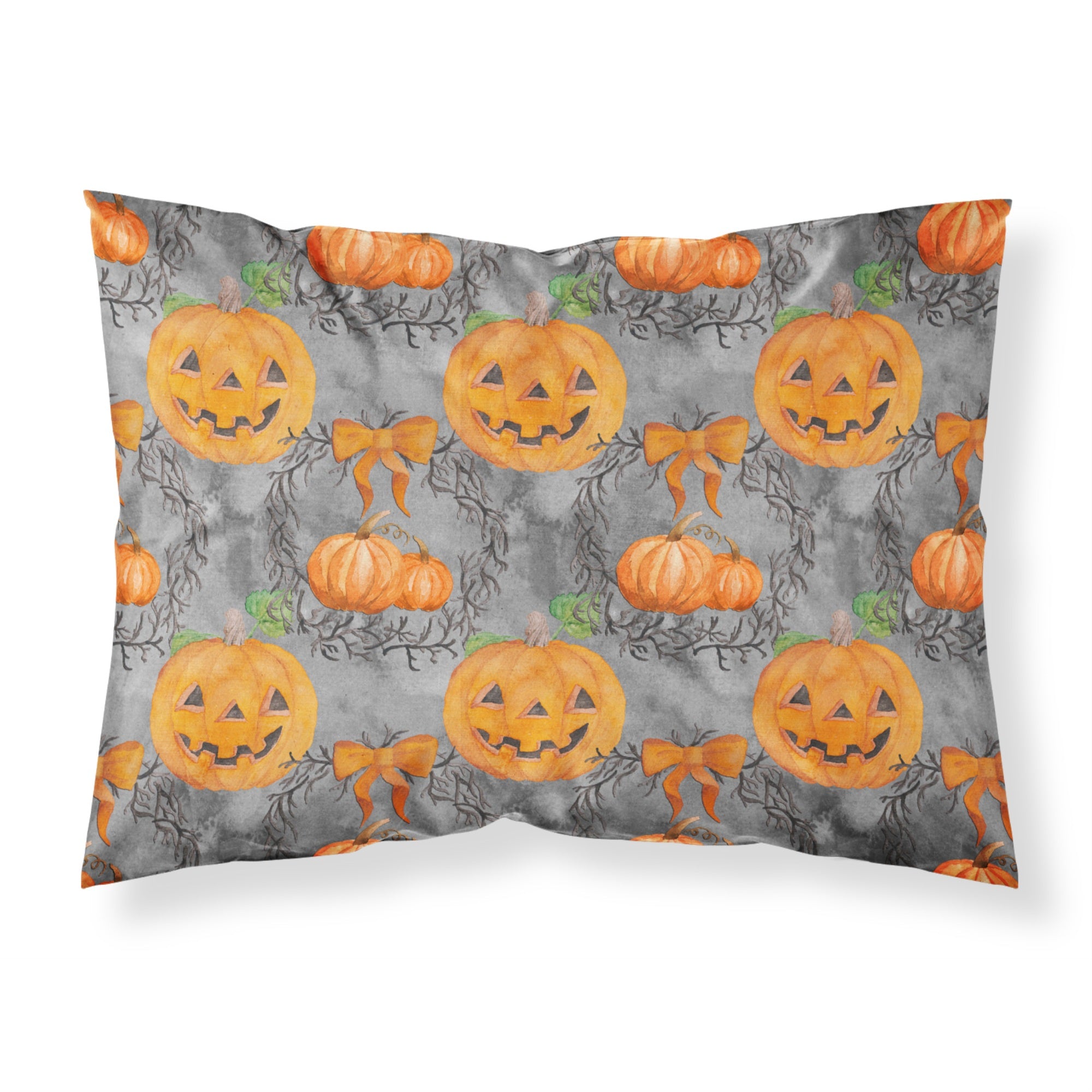 Caroline'S Treasures Watecolor Halloween Pumpkins Printed, Polyester Envelope Closure Pillowcase, Standard, Multicolor