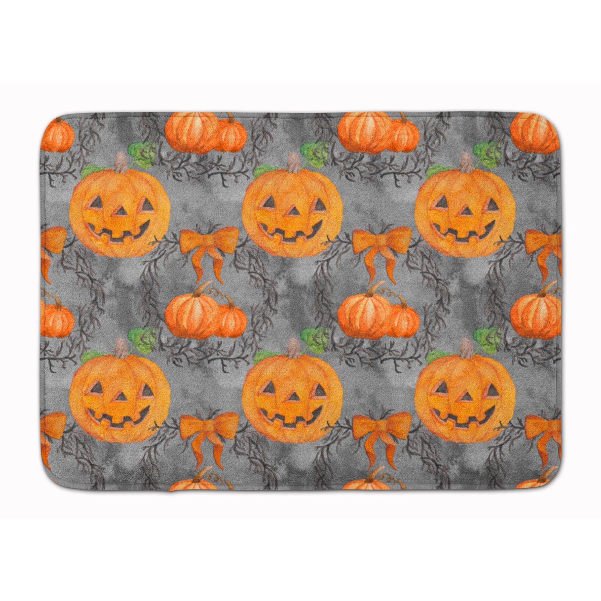Caroline'S Treasures Watercolor Halloween Pumpkins Floor Mat, 19 H X 27 W, Multicolor