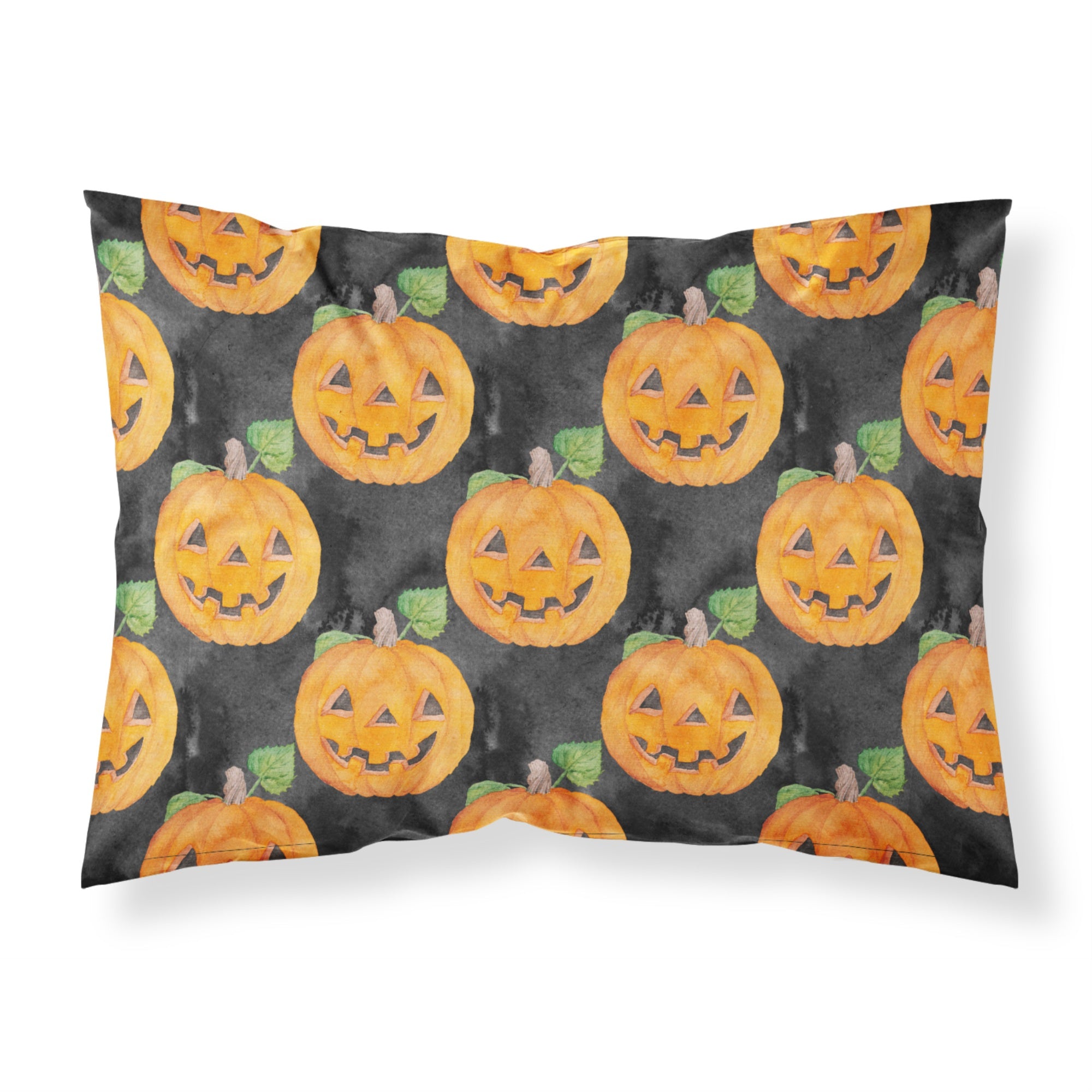Caroline'S Treasures Watercolor Halloween Jack-O-Lantern Printed, Polyester Envelope Closure Pillowcase, Standard, Mul