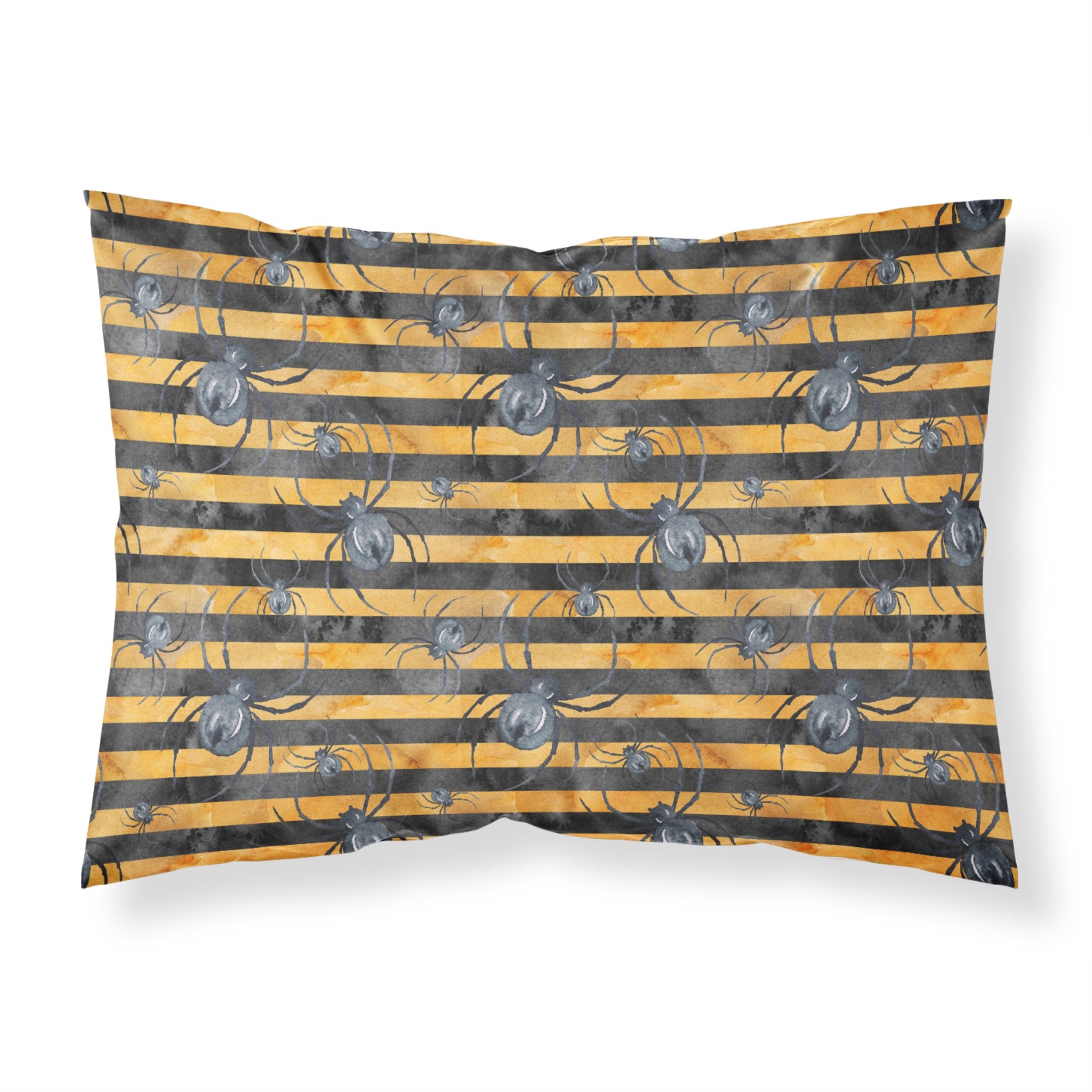 Caroline'S Treasures Watercolor Halloween Spiders Printed, Polyester, 250 Thread Count, Envelope Closure Pillowcase, Standard,