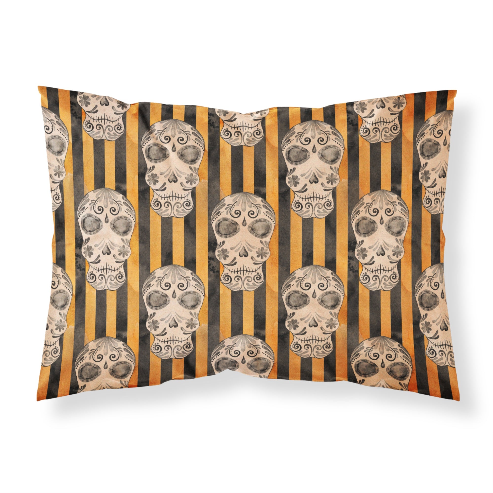 Caroline'S Treasures Watecolor Halloween Day Of The Dead Head Pillowcase, Standard, Multicolor