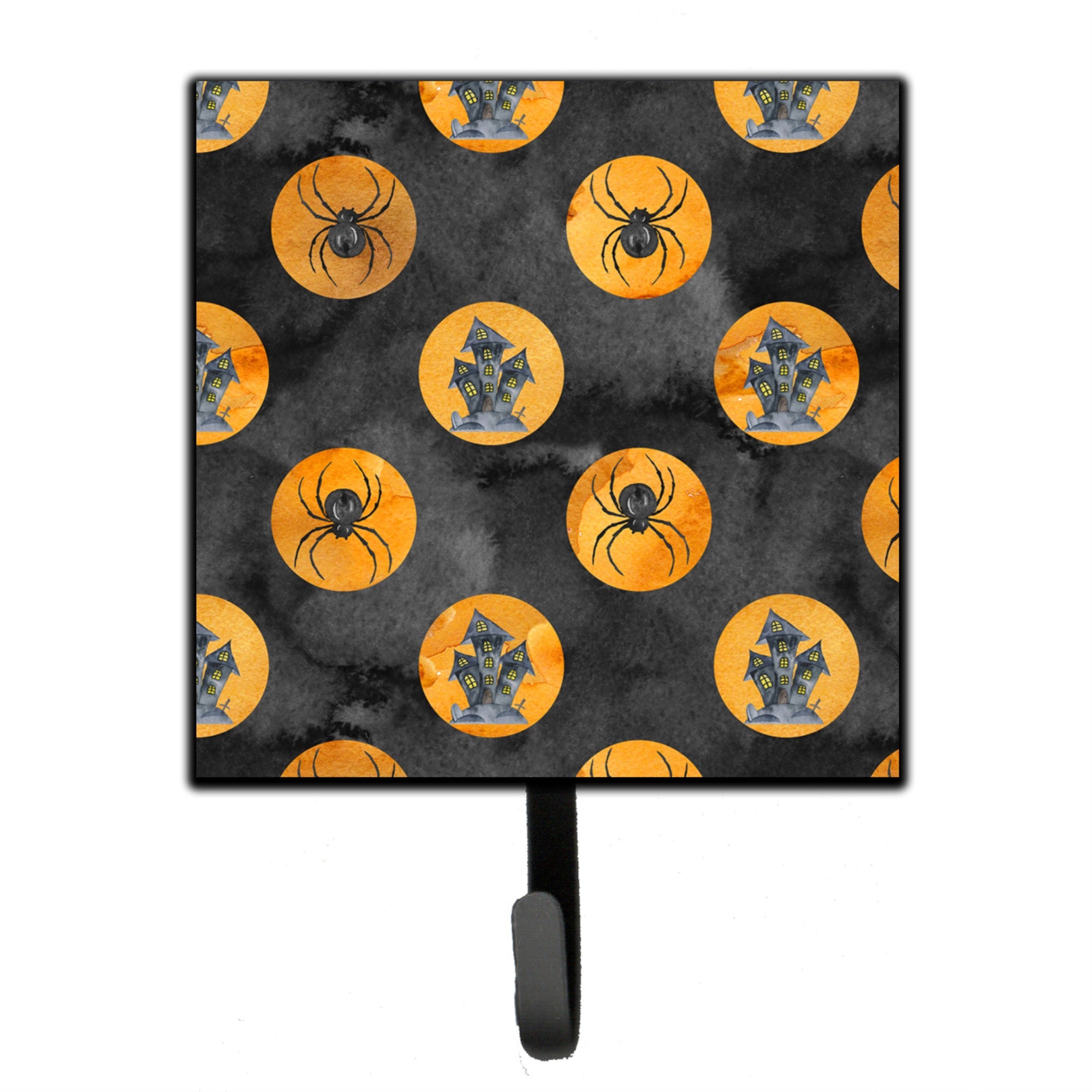 Caroline'S Treasures Watercolor Halloween Circles Wall Hook, Small, Multicolor