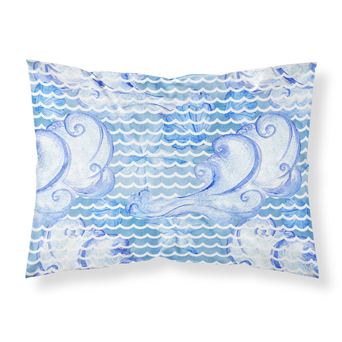 Caroline'S Treasures Beach Watercolor Abstract Waves Pillowcase, Standard, Multicolor