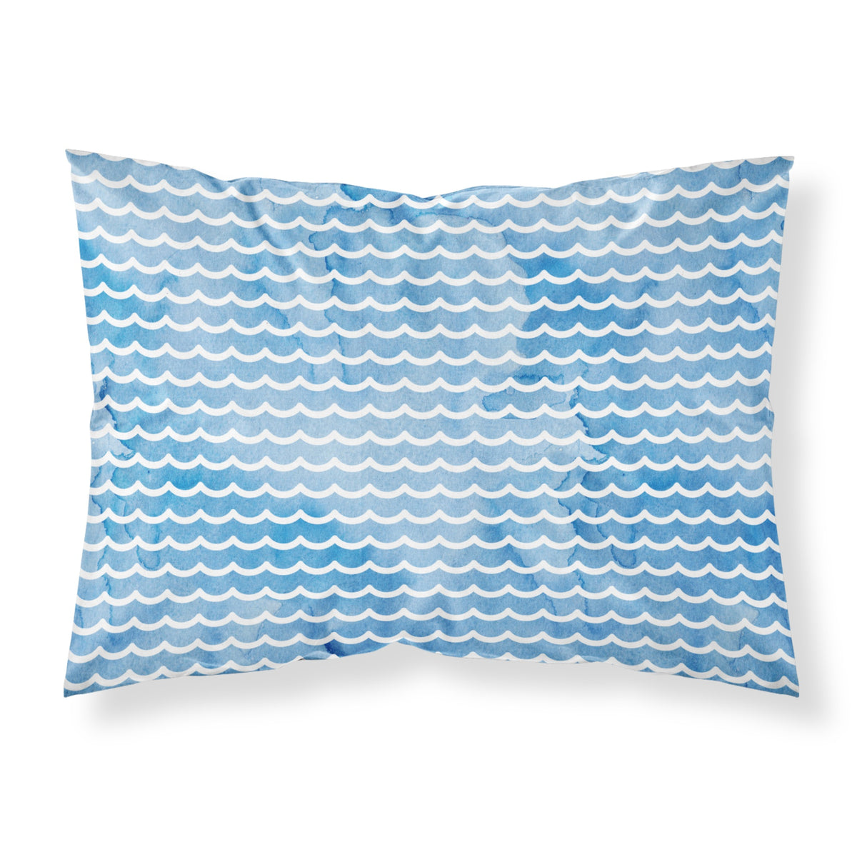 Caroline'S Treasures Beach Watercolor Waves Printed, Polyester, 250 Thread Count, Envelope Closure Pillowcase, Standard, Multi